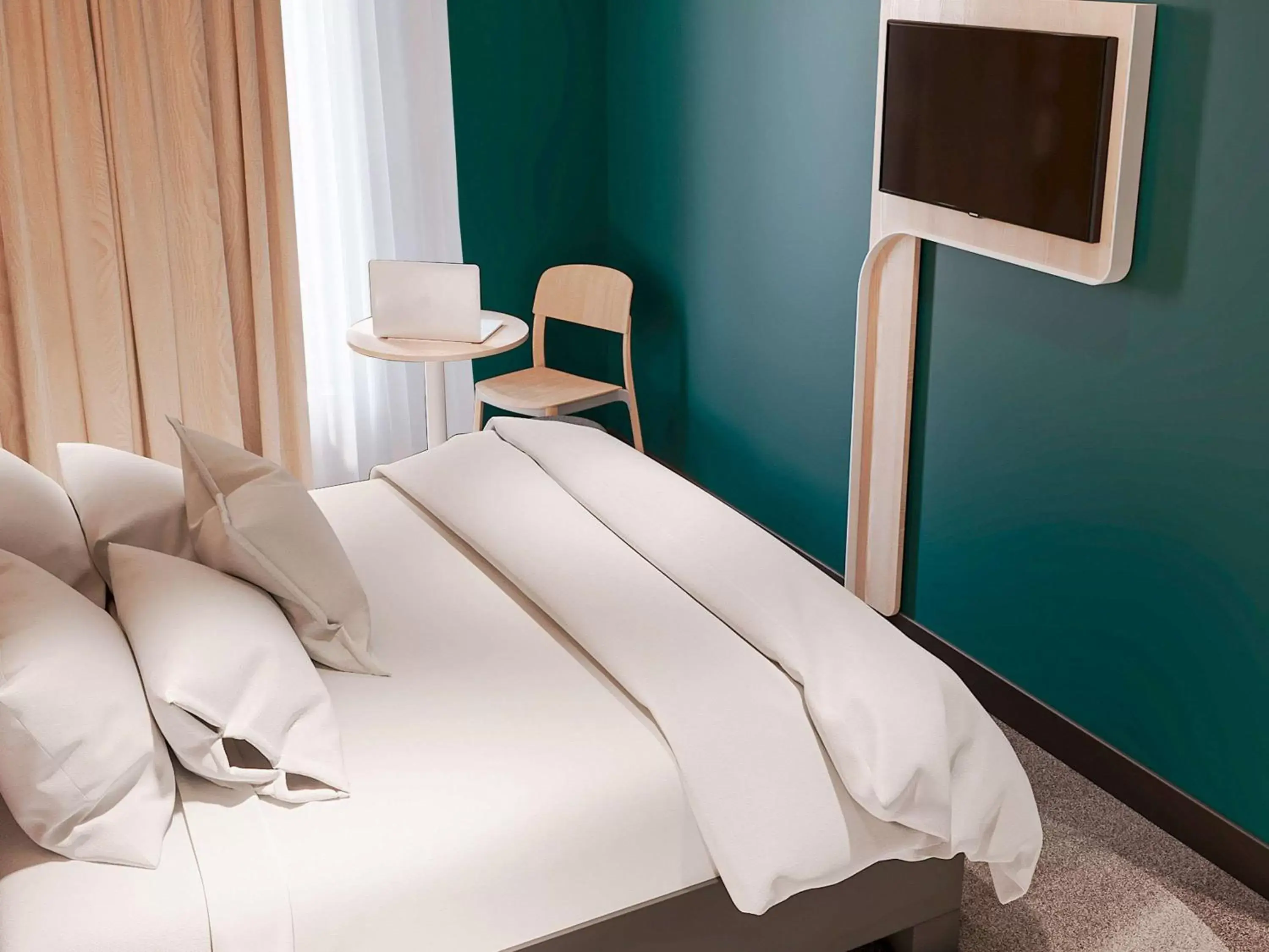 Bedroom, Bed in ibis styles Paris Montmartre Batignolles