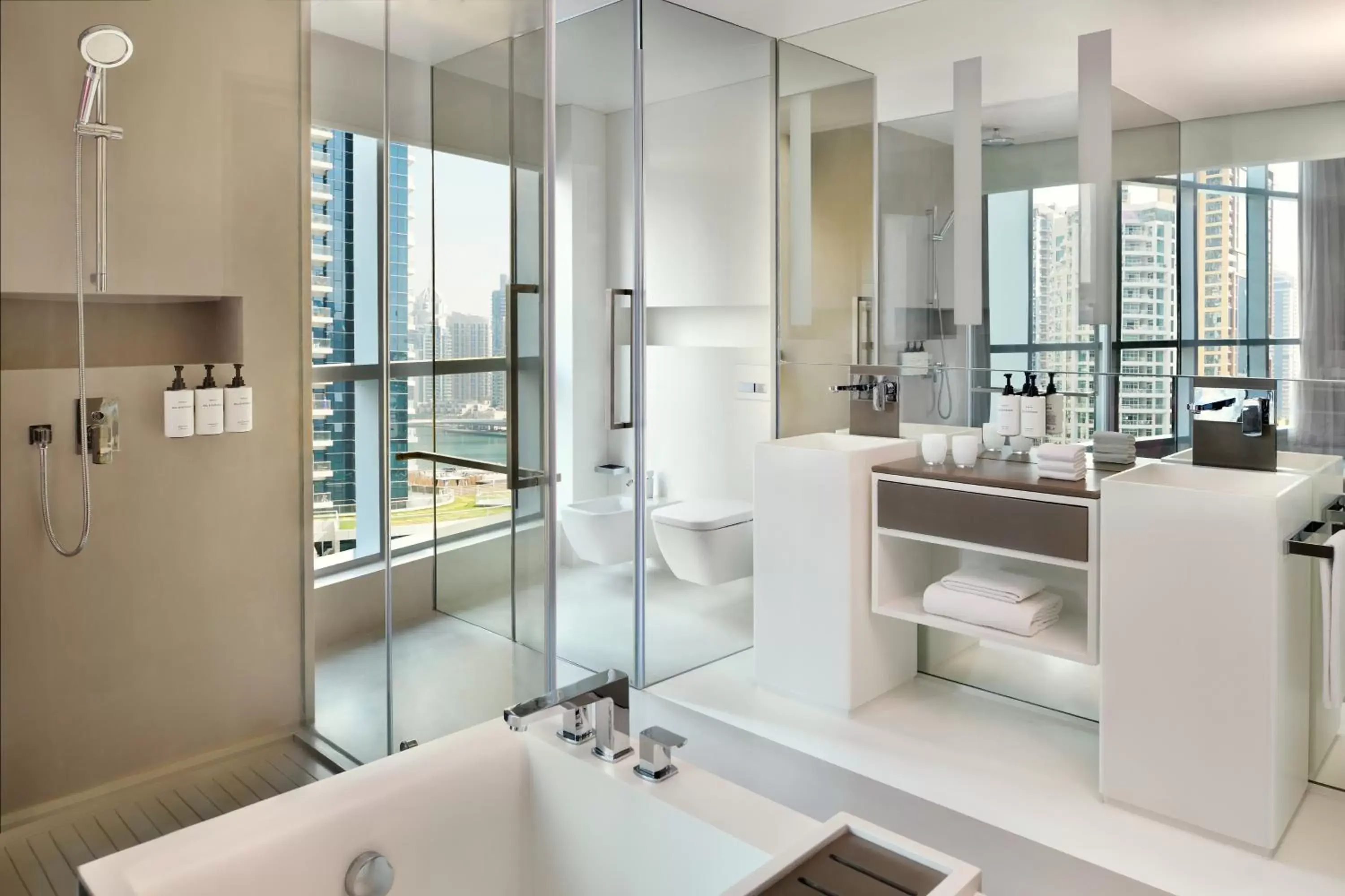 Shower, Bathroom in InterContinental Dubai Marina, an IHG Hotel
