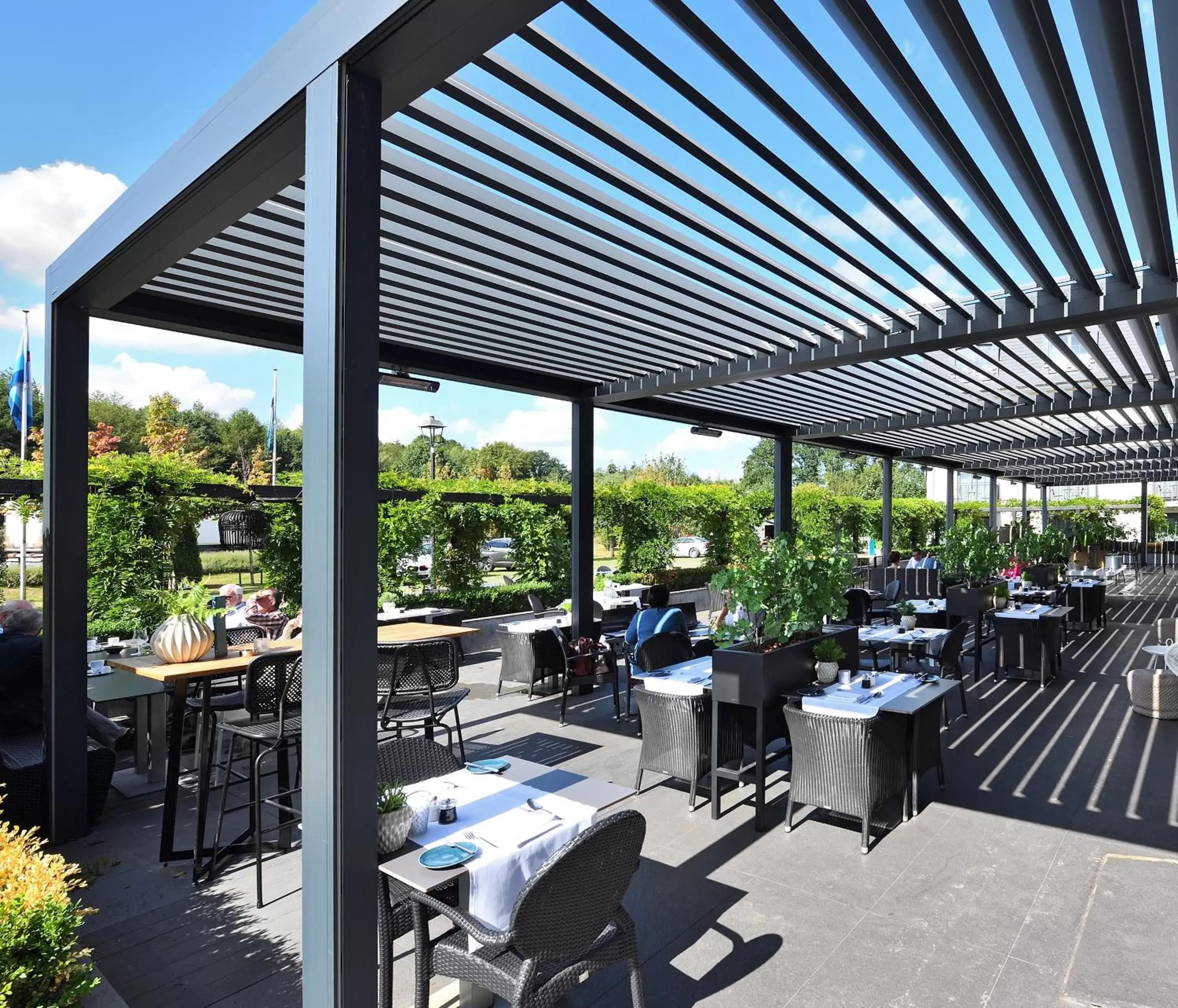 Balcony/Terrace, Restaurant/Places to Eat in Van Der Valk Hotel Brugge Oostkamp