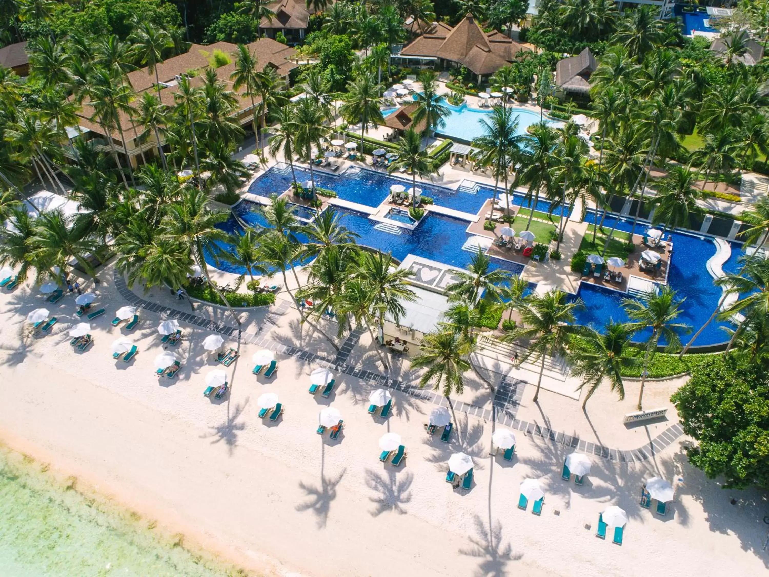 Pool view, Bird's-eye View in Henann Resort Alona Beach