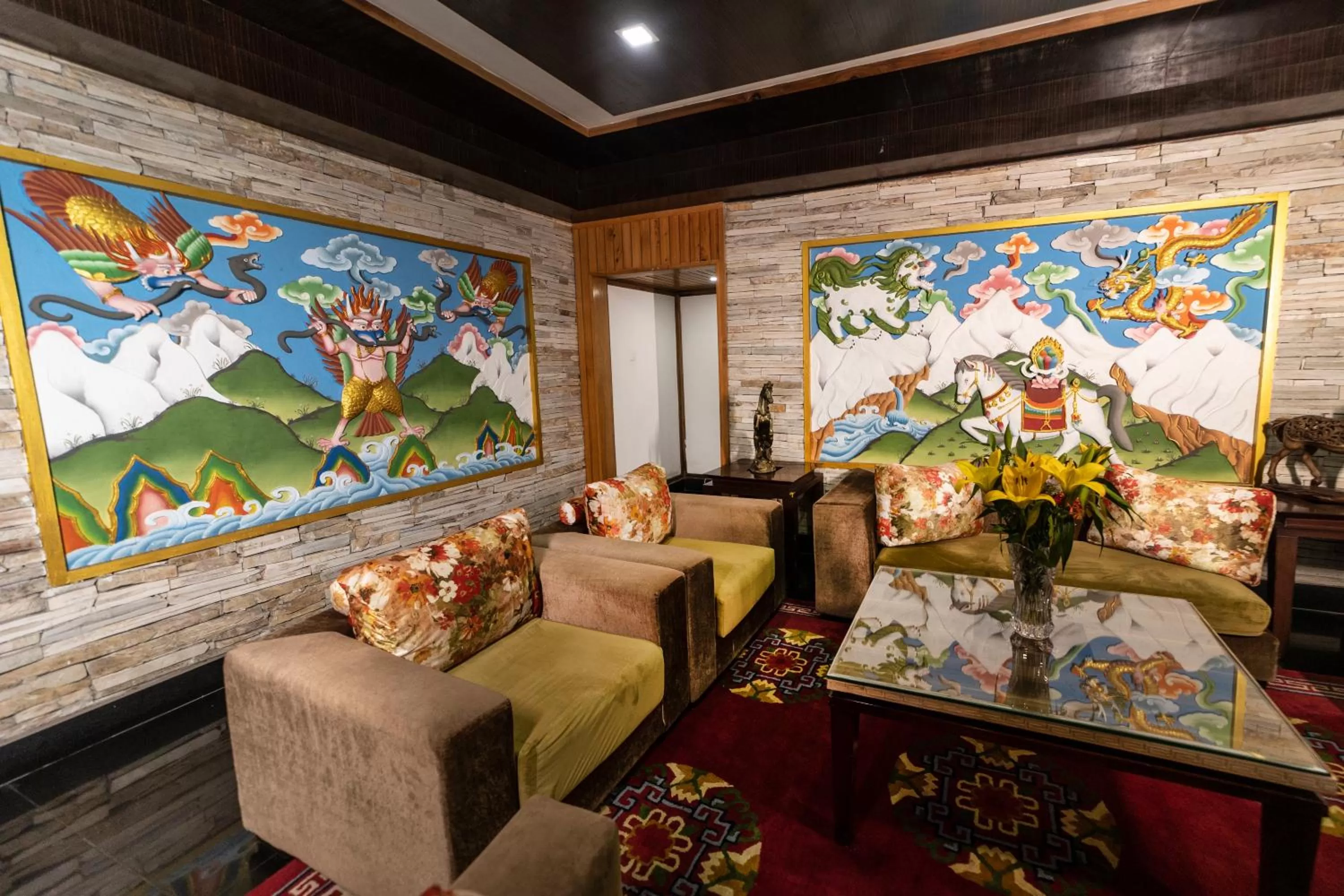 Living room in Yangthang Heritage