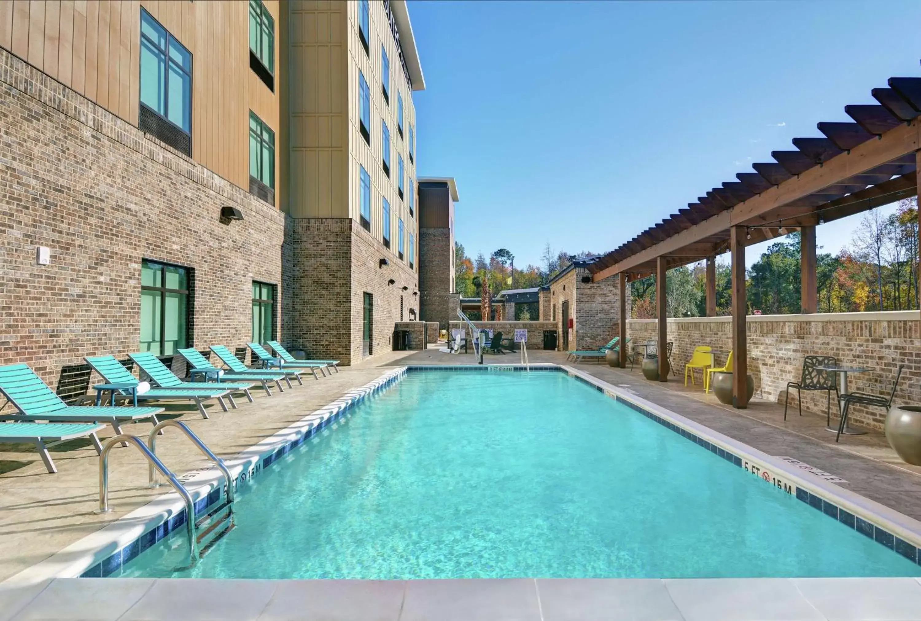 Pool view in Home2 Suites By Hilton Charleston Daniel Island, Sc Pool view in Home2 Suites By Hilton Charleston Daniel Island, Sc