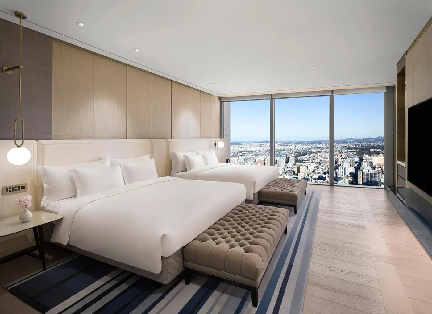 View (from property/room), Bed in Grand Hyatt Jeju