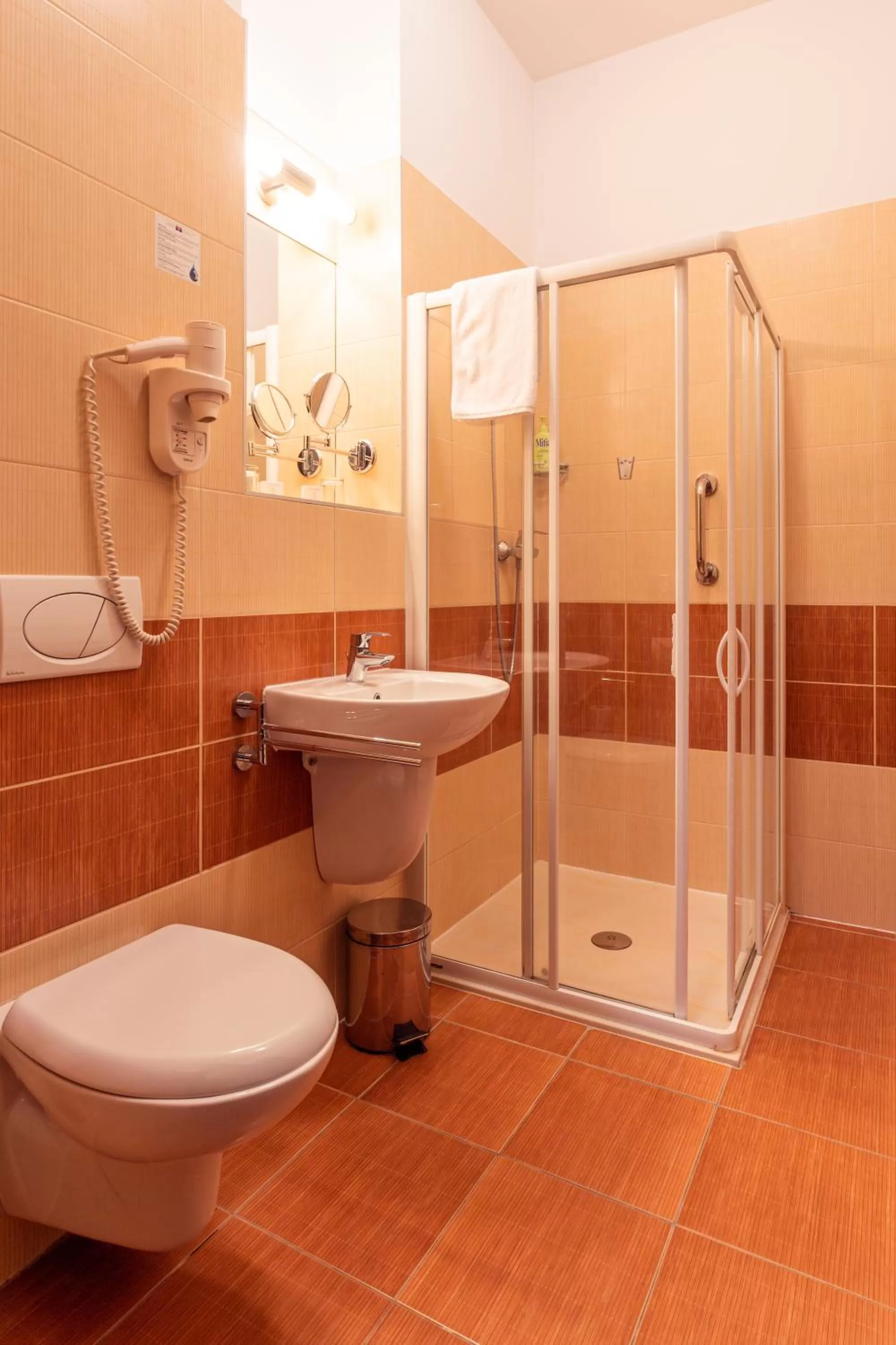 Shower in Hotel Studanka