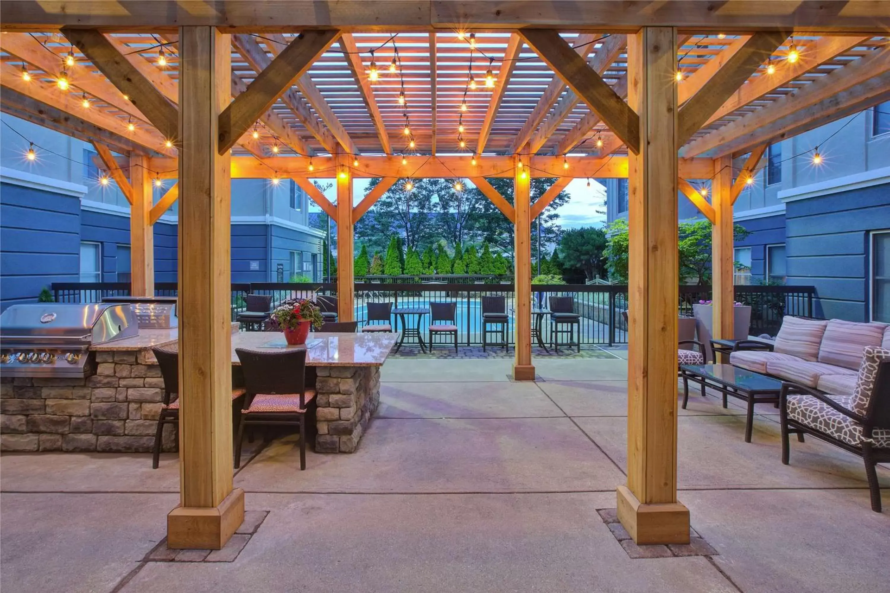 Patio in Homewood Suites by Hilton Dayton South