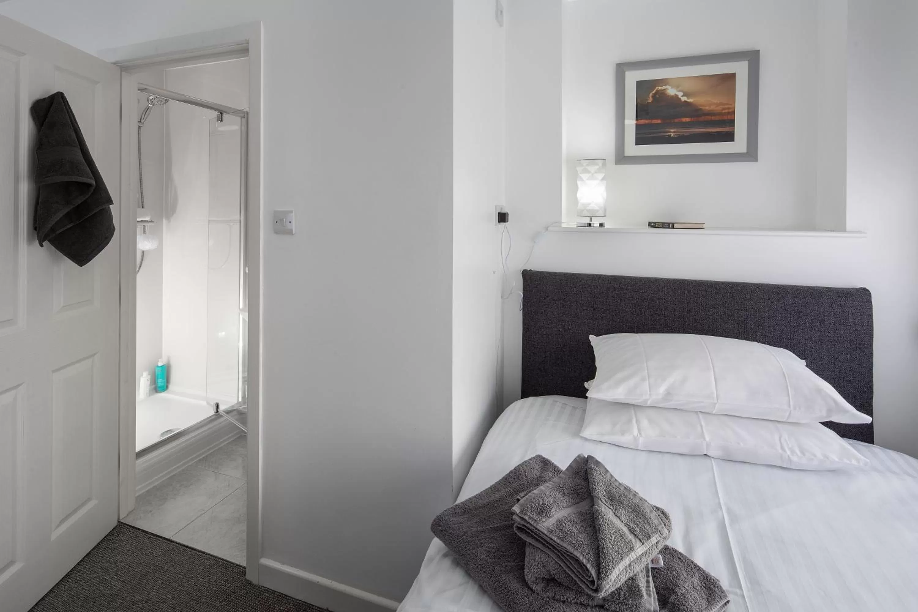 Bedroom, Bed in West Point House