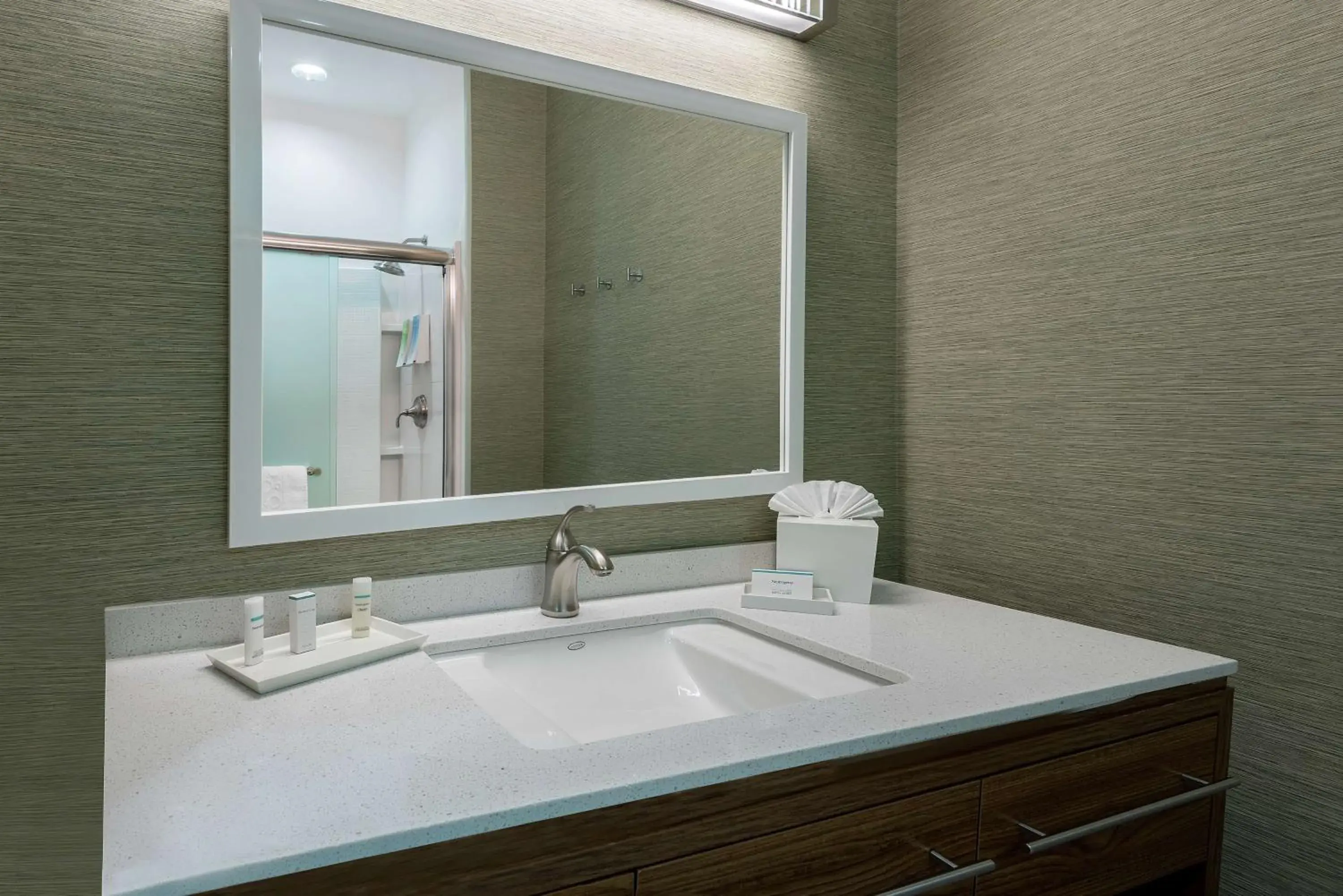 Bathroom in Home2 Suites By Hilton Austin Airport