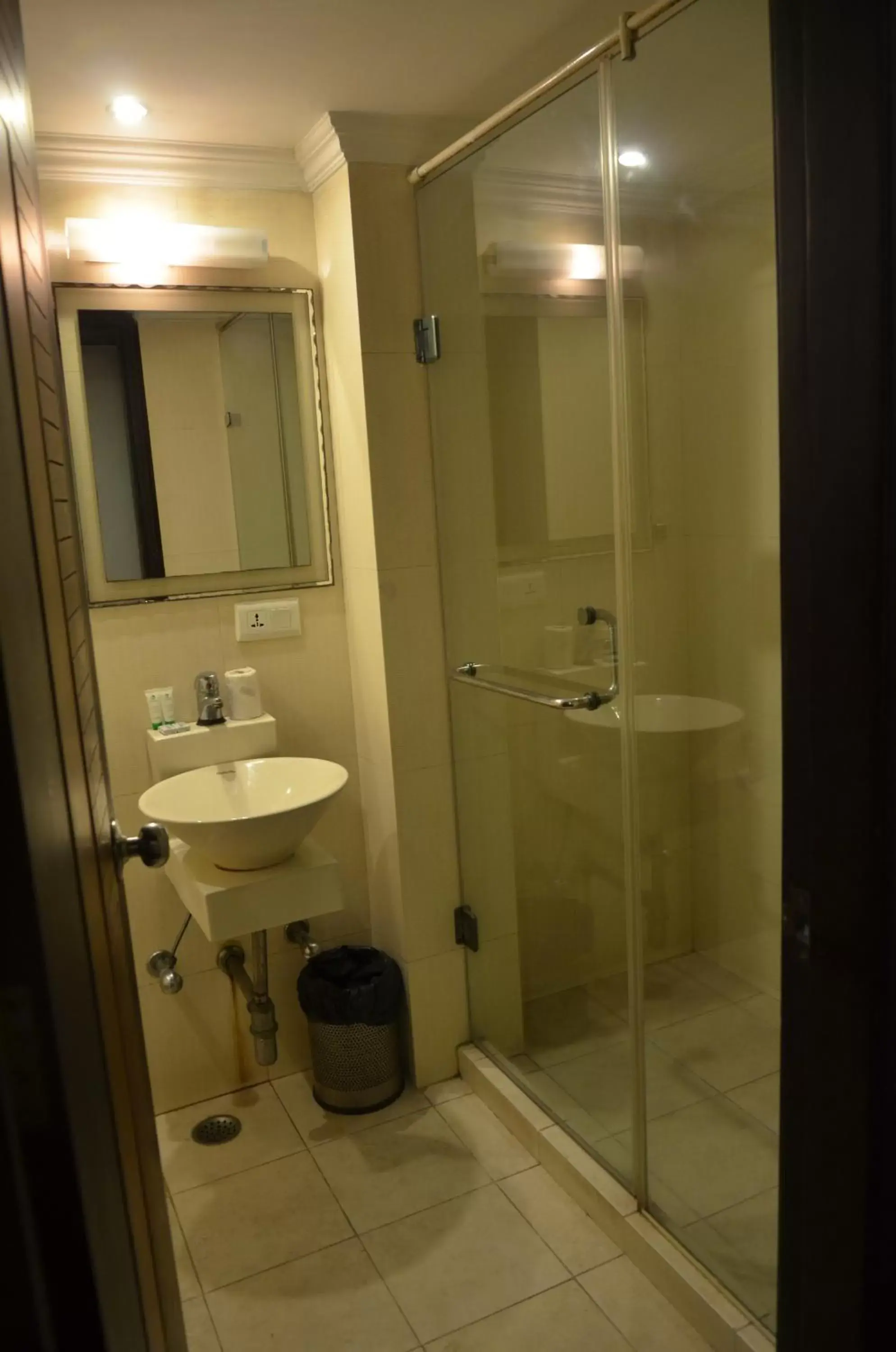 Shower, Bathroom in Airport Hotel Grand, New Delhi