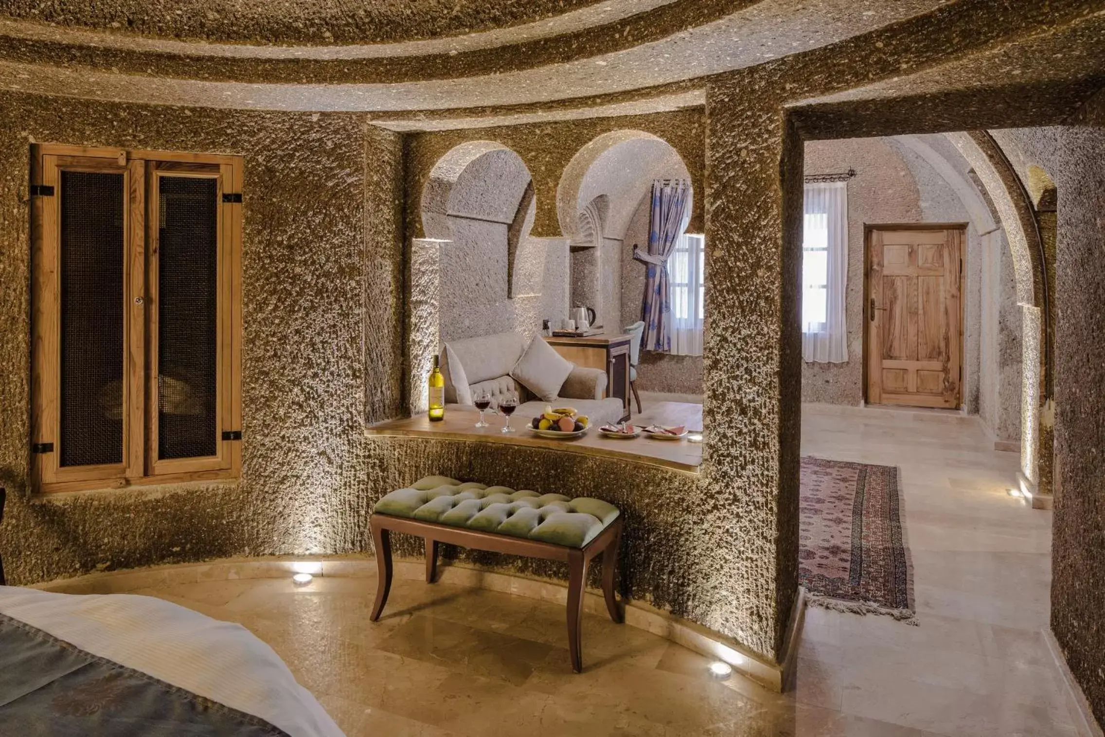 Bed, Seating Area in Lunar Cappadocia Hotel