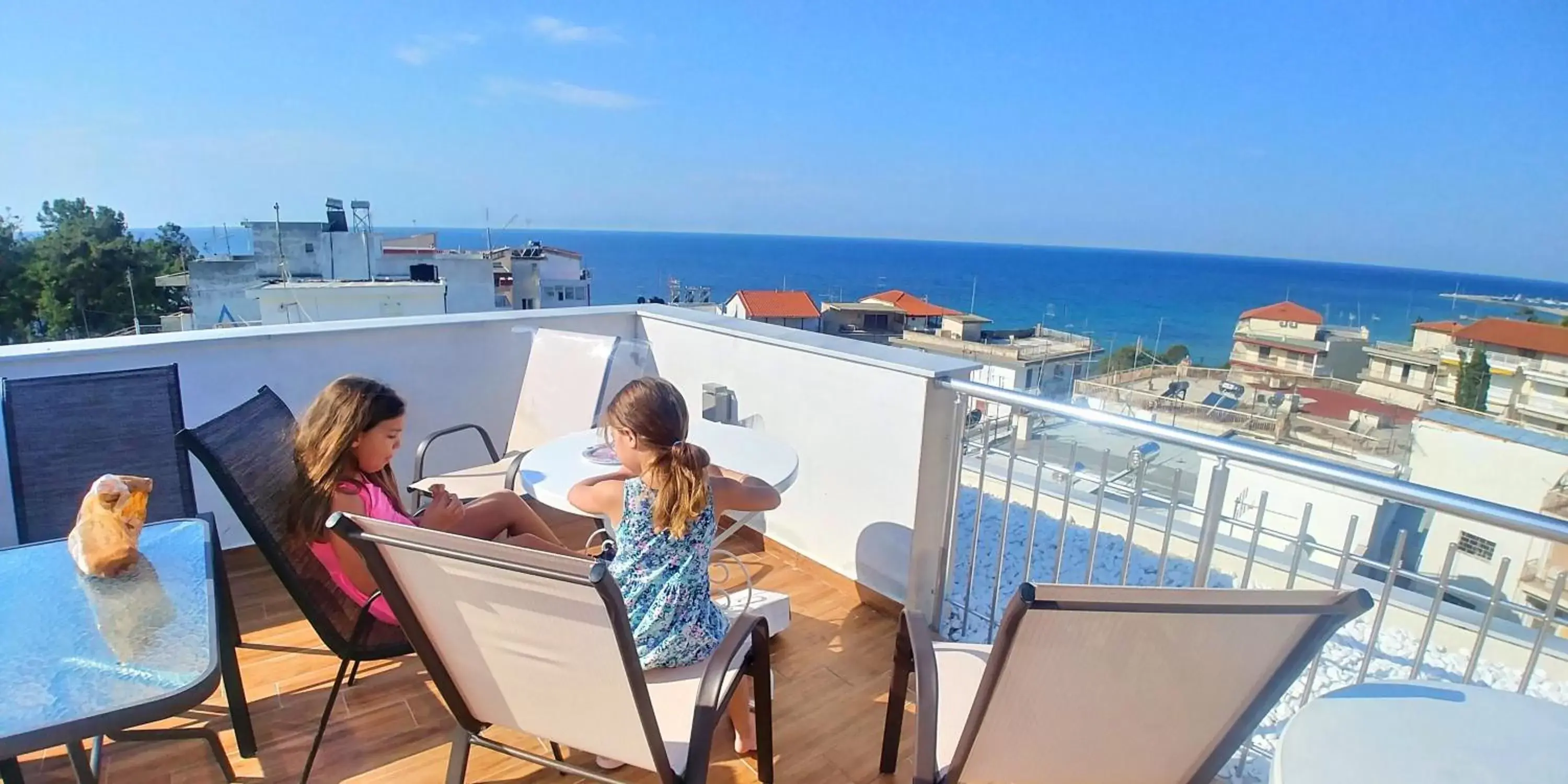 Balcony/Terrace in Sea Star Apartments Kallikratia