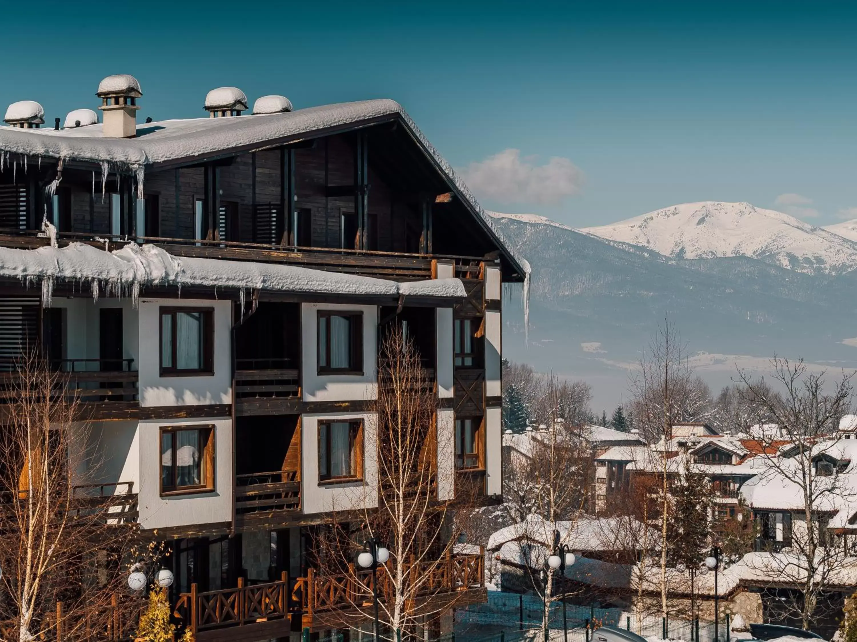 Property building, Winter in Green Life Resort Bansko