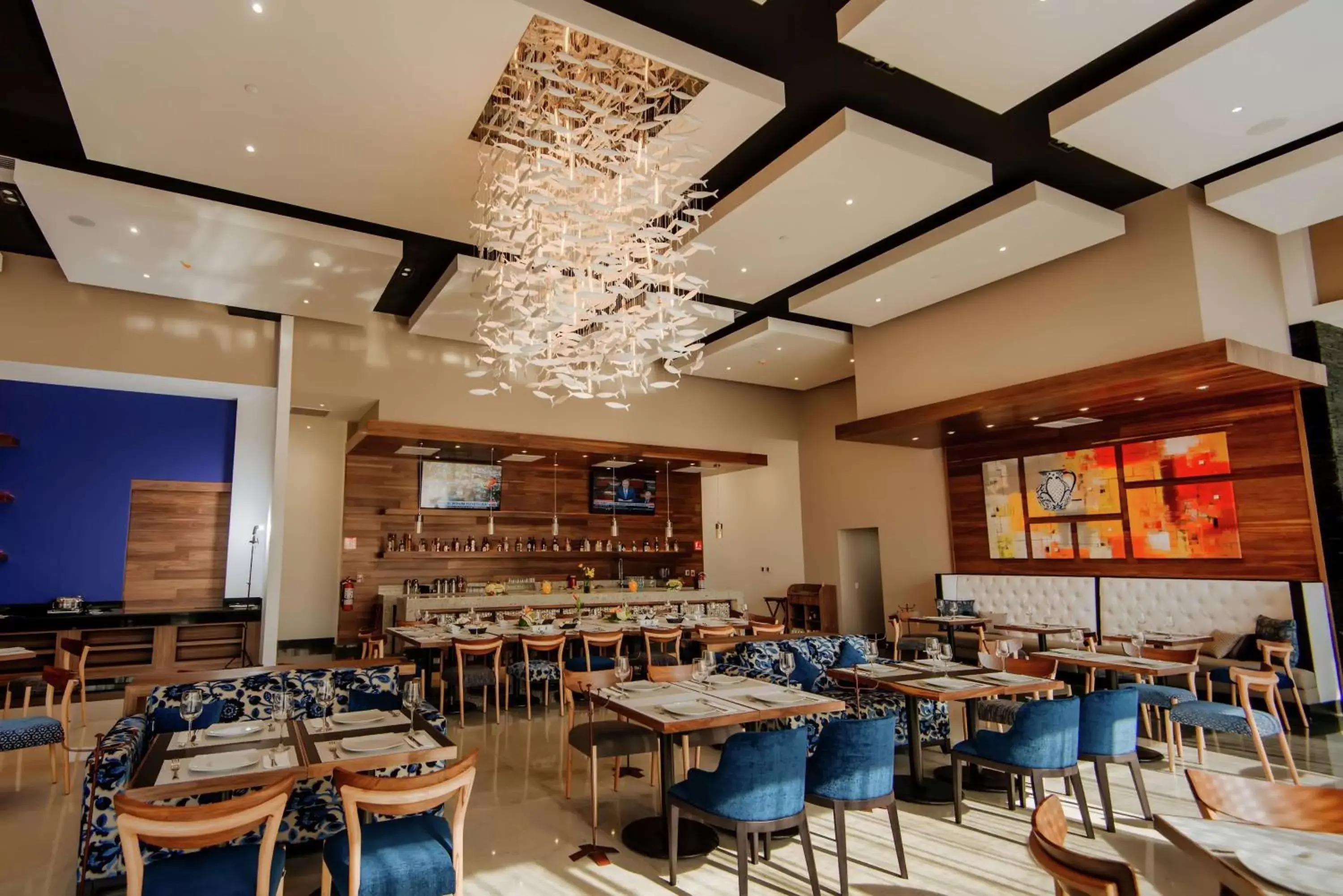 Dining area, Restaurant/Places to Eat in Hilton Garden Inn Puebla Angelopolis