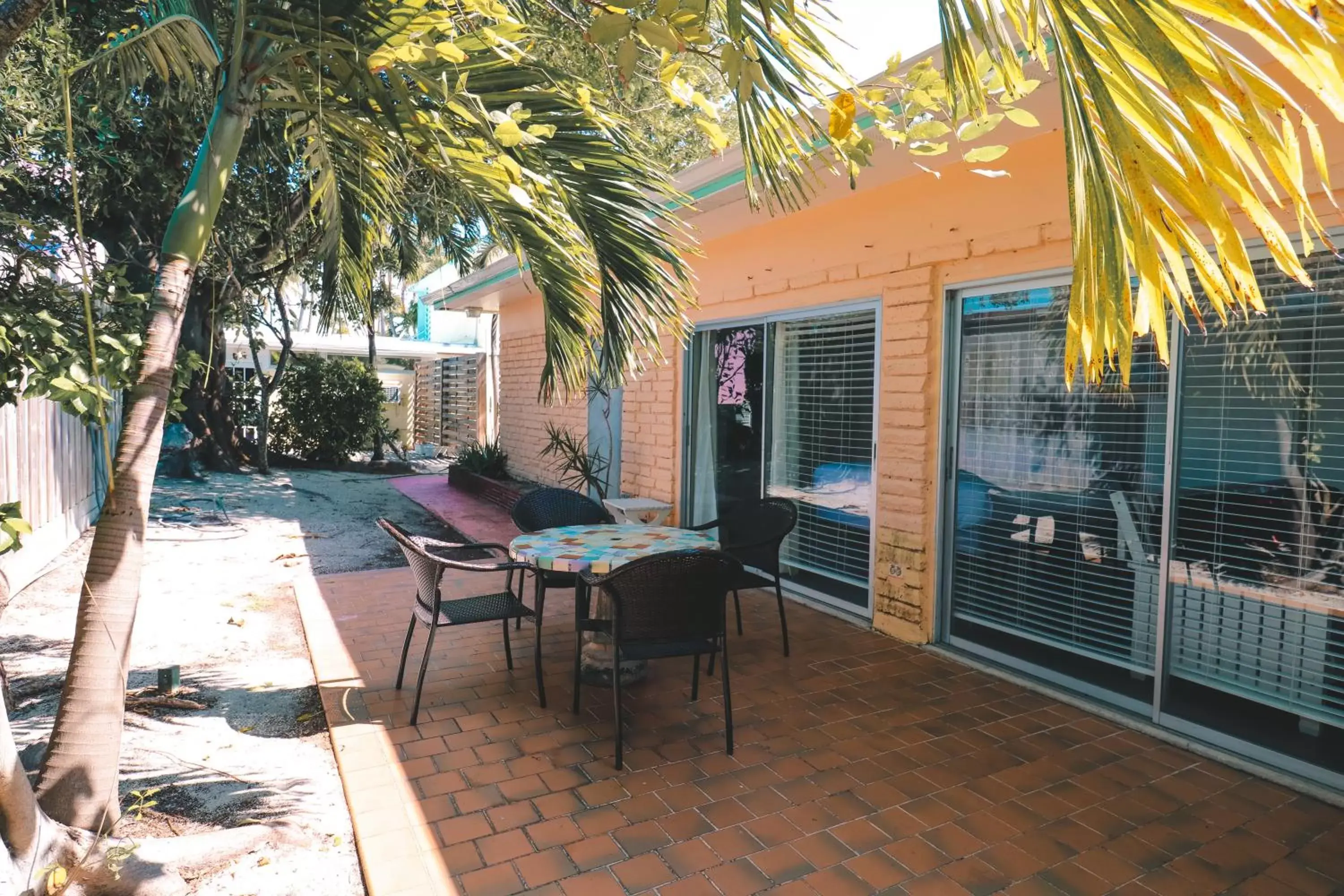 Patio in Drop Anchor Resort & Marina