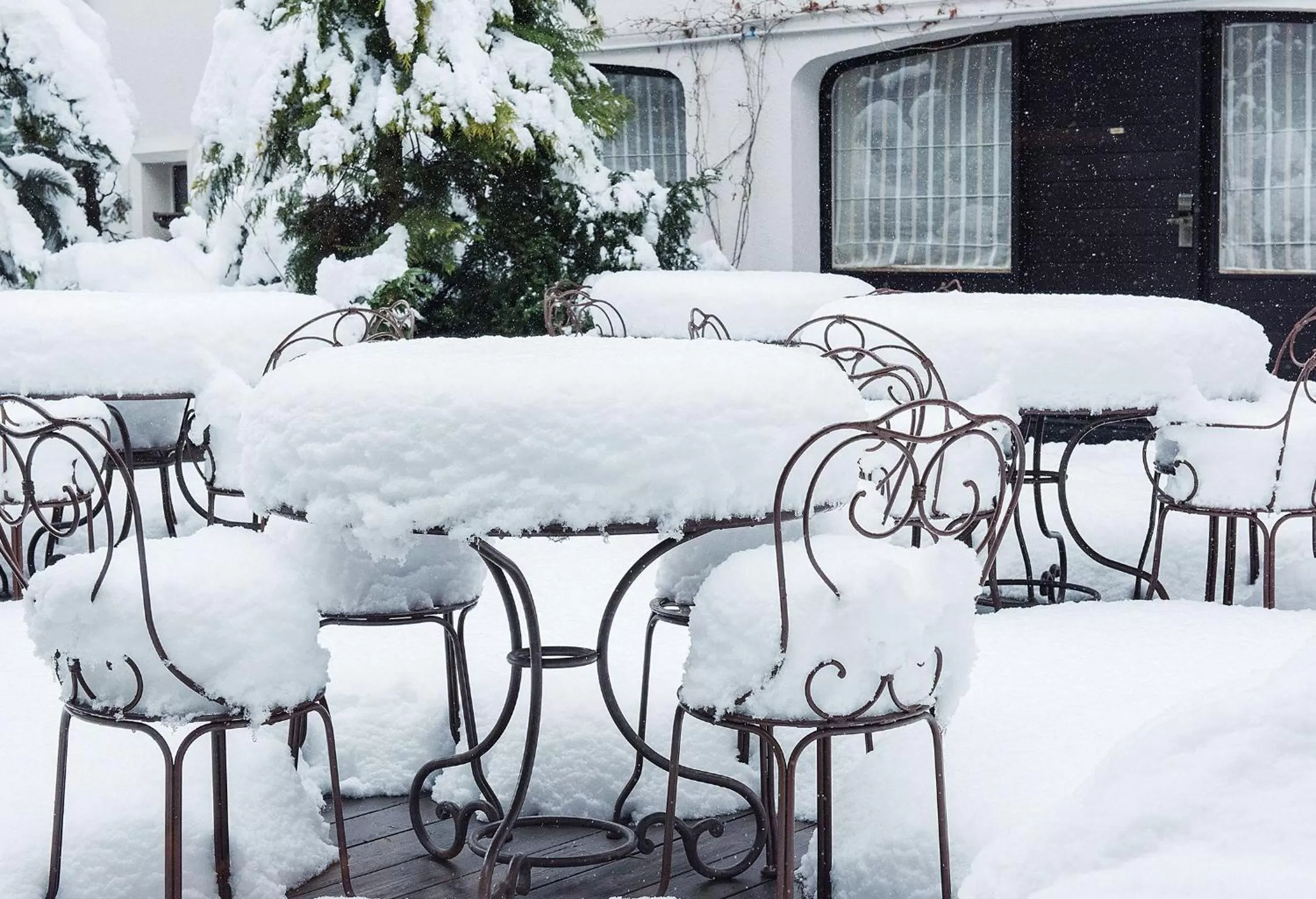 Patio in Hotel Mont Blanc Megève
