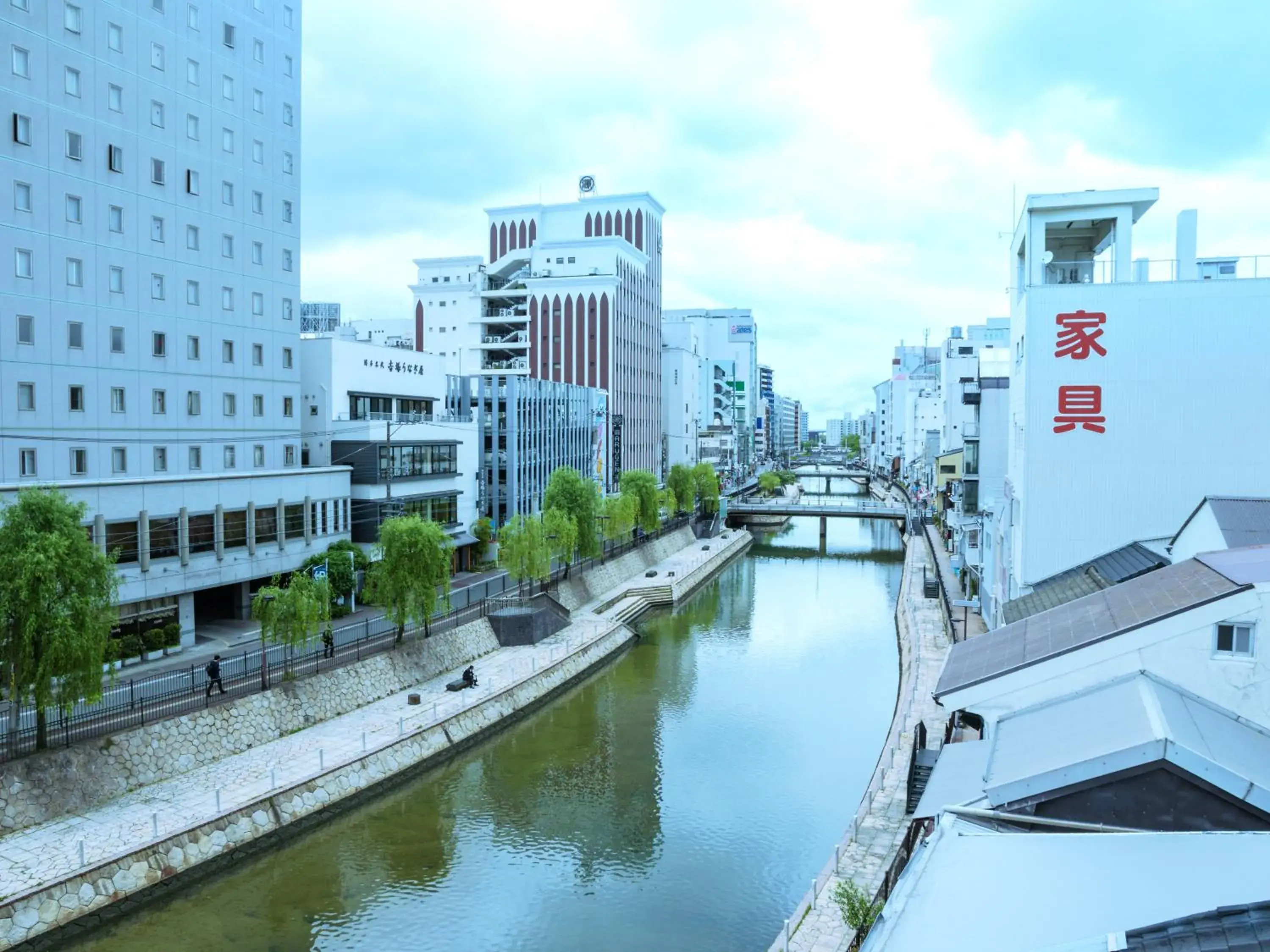 River view in Fukuoka Hana Hostel