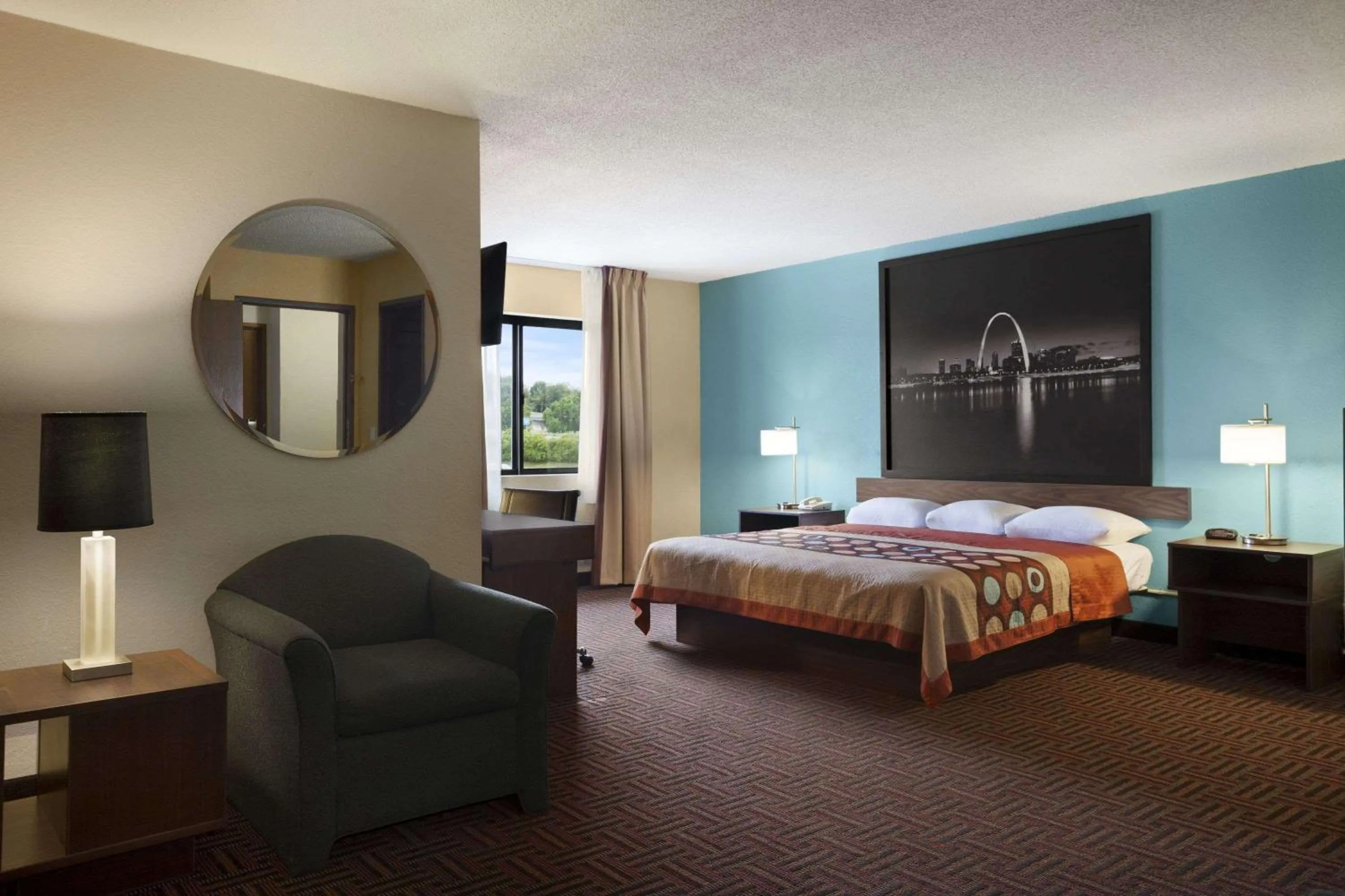 Photo of the whole room, Bed in Super 8 by Wyndham Collinsville St. Louis