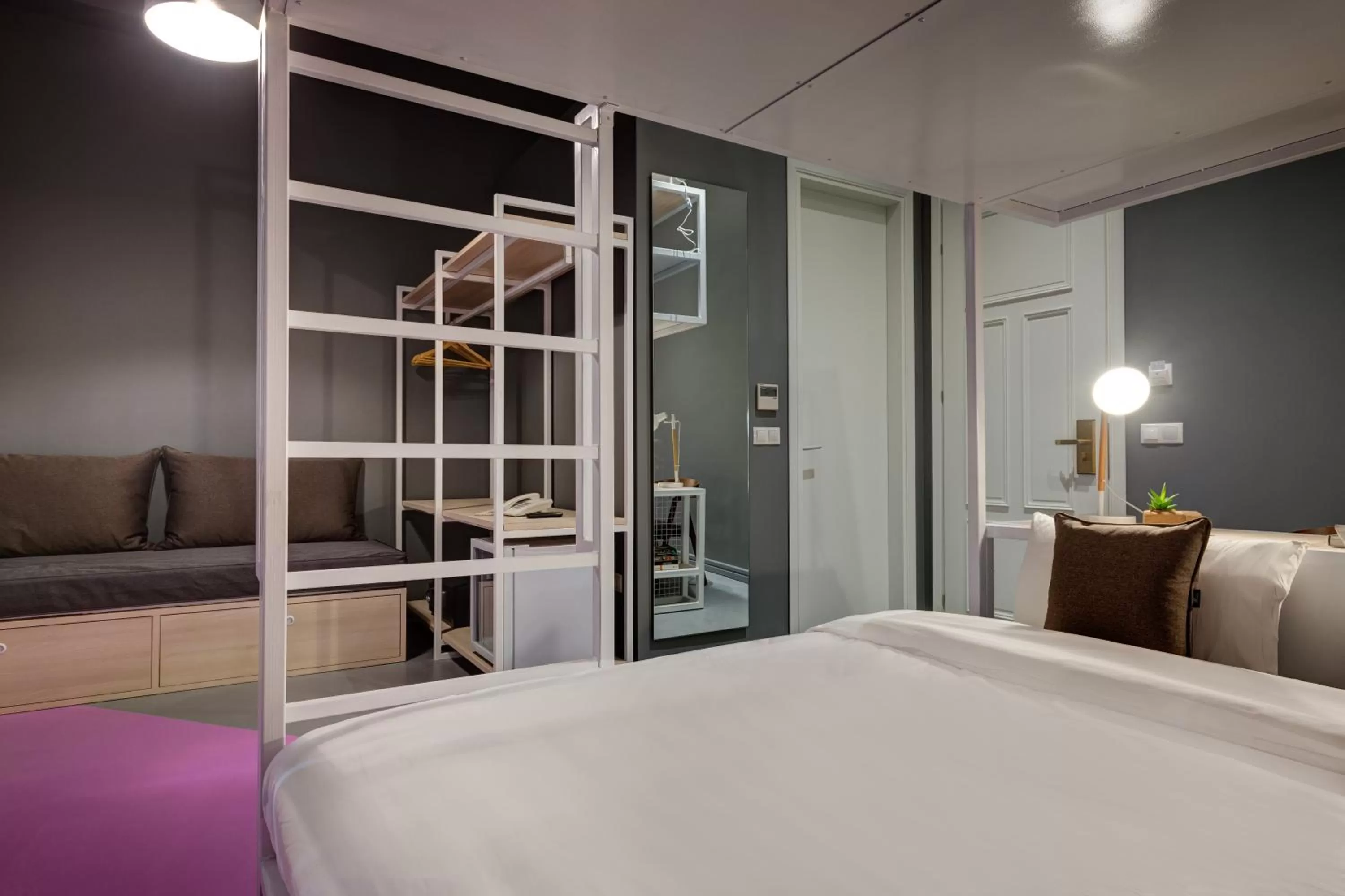 Decorative detail, Bed in Colors Urban Hotel Thessaloniki