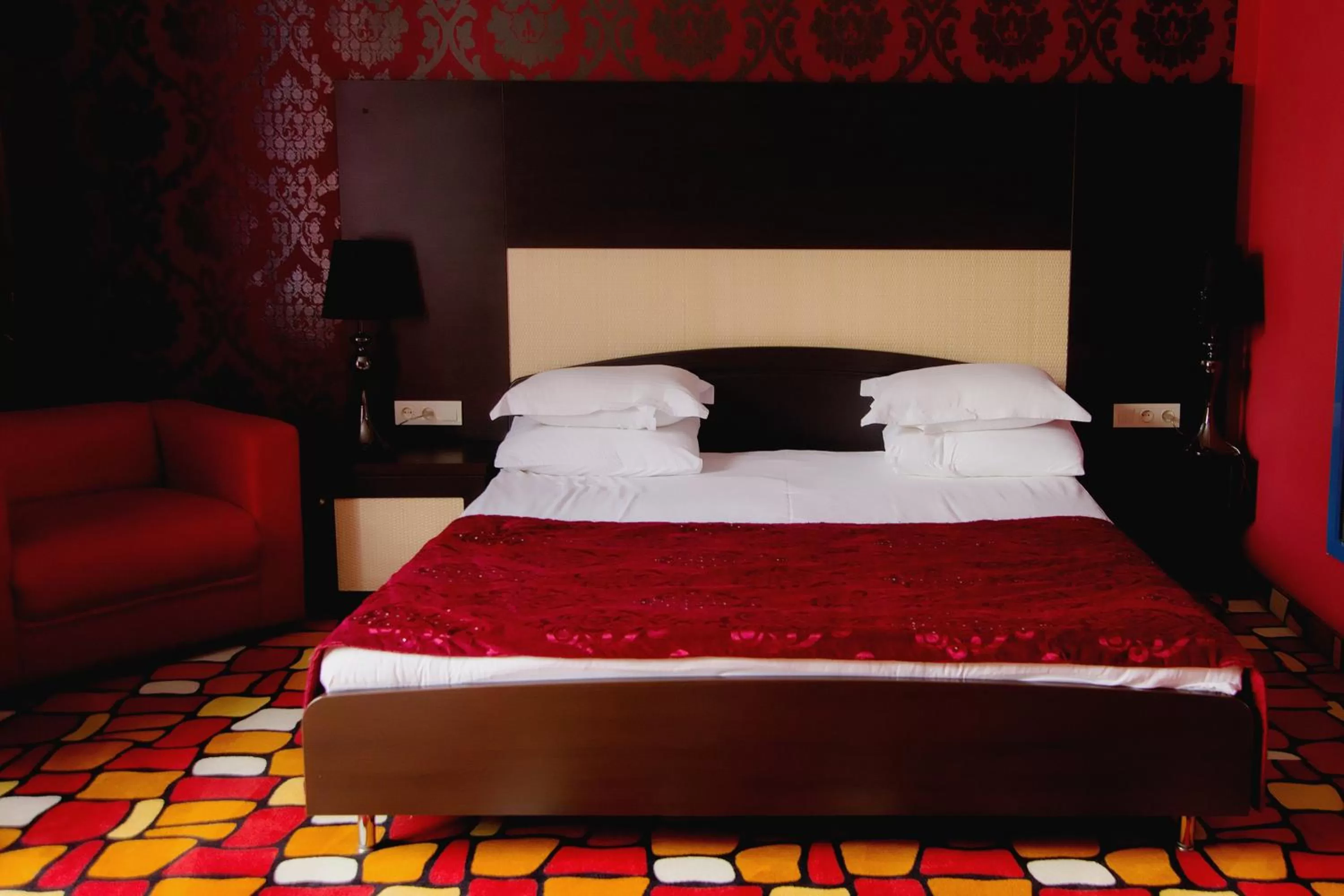 Bed in Sapar Standart Hotel
