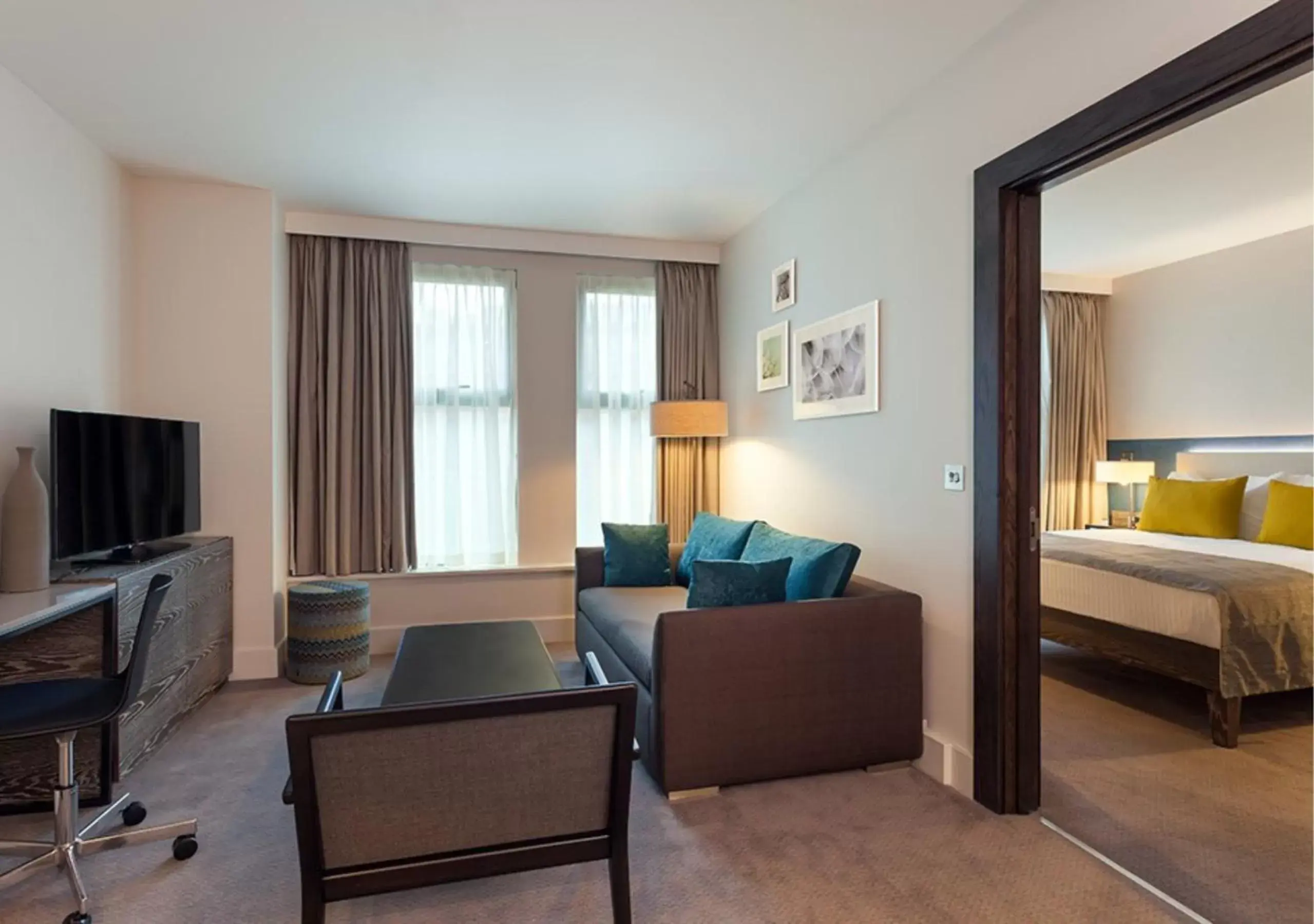 Bedroom, Seating Area in Staybridge Suites London-Vauxhall, an IHG Hotel