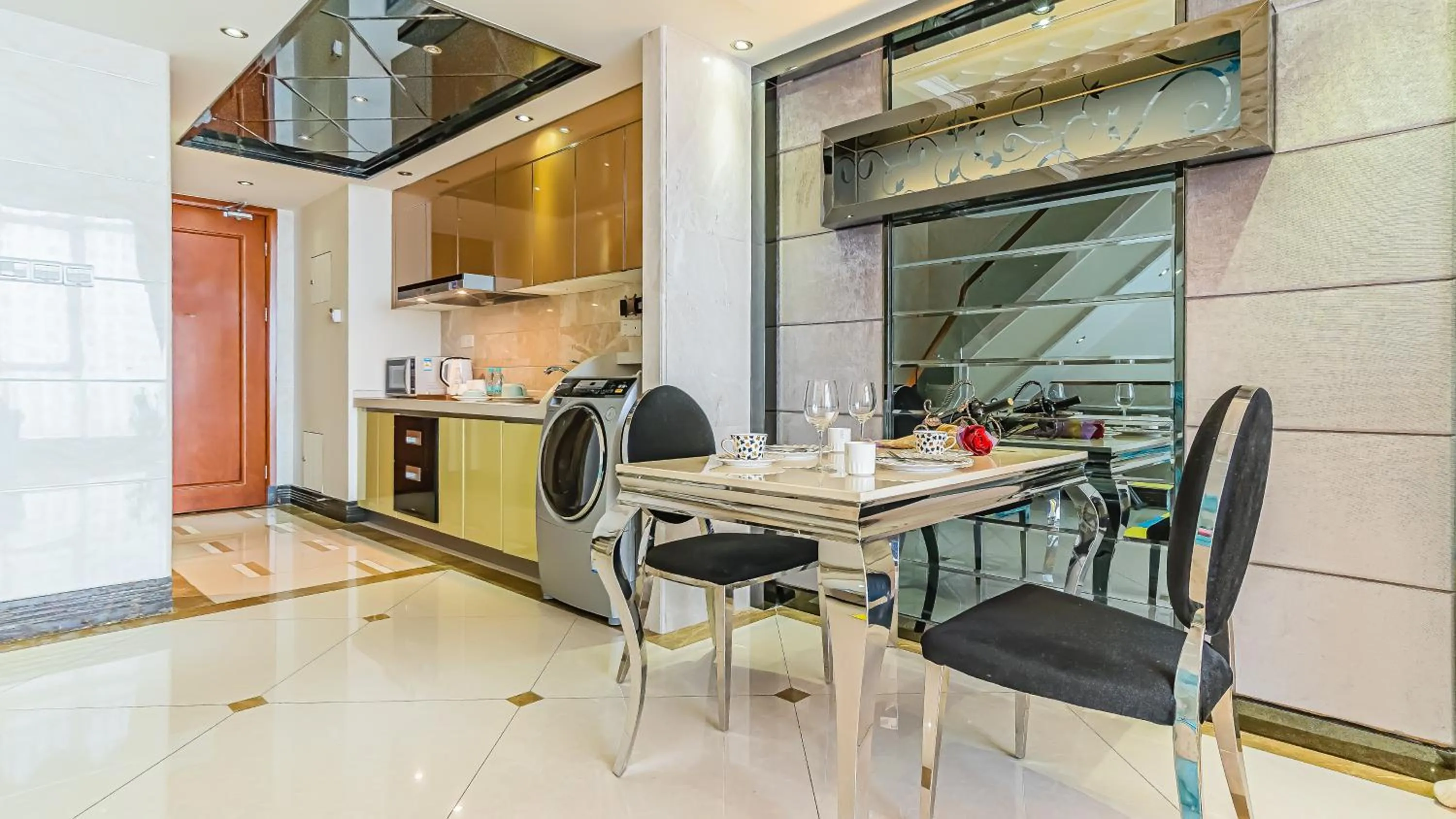 Kitchen or kitchenette in South & North International Apartment Beijing Road