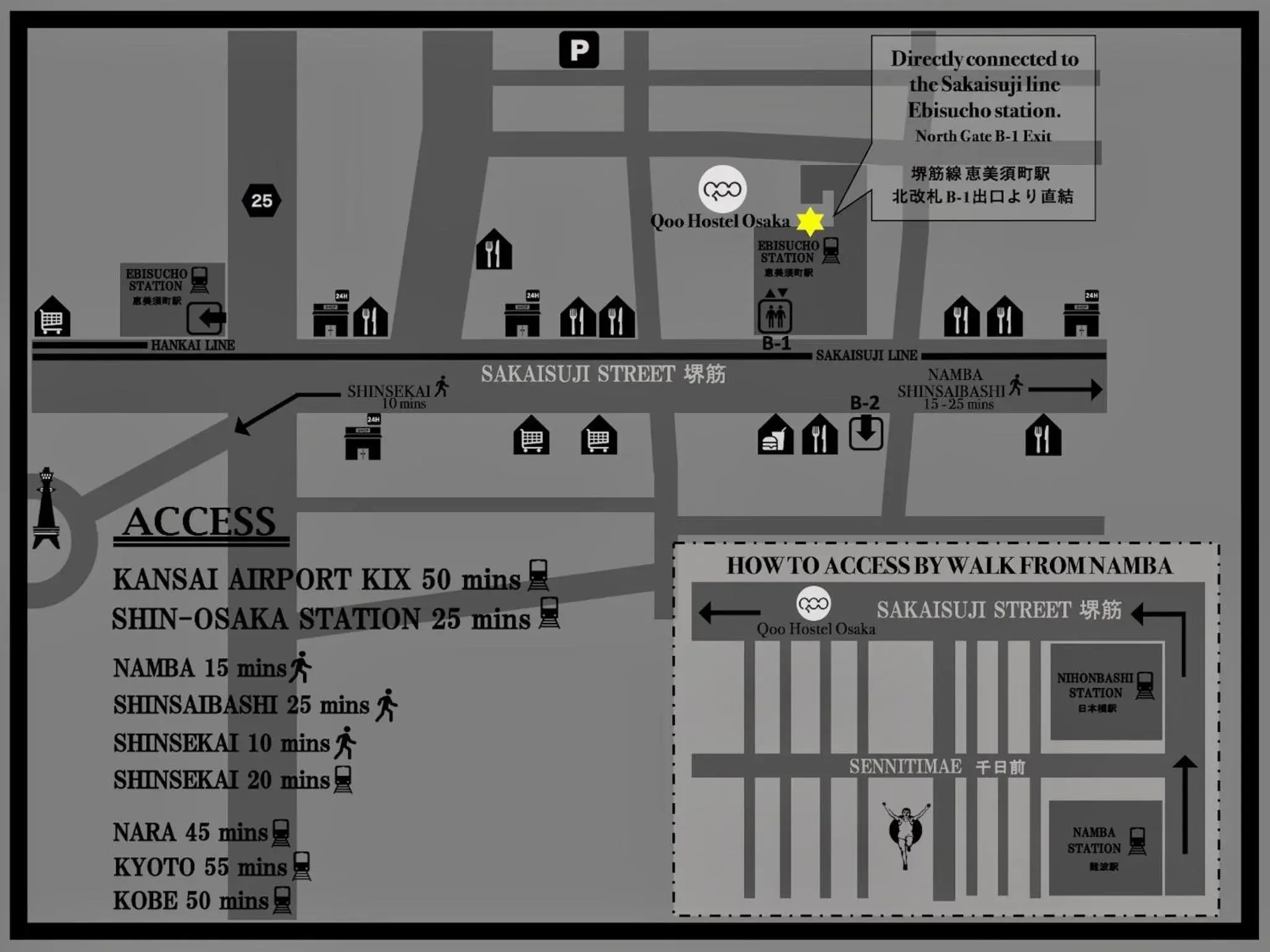 On site, Floor Plan in Namba Guesthouse HIVE