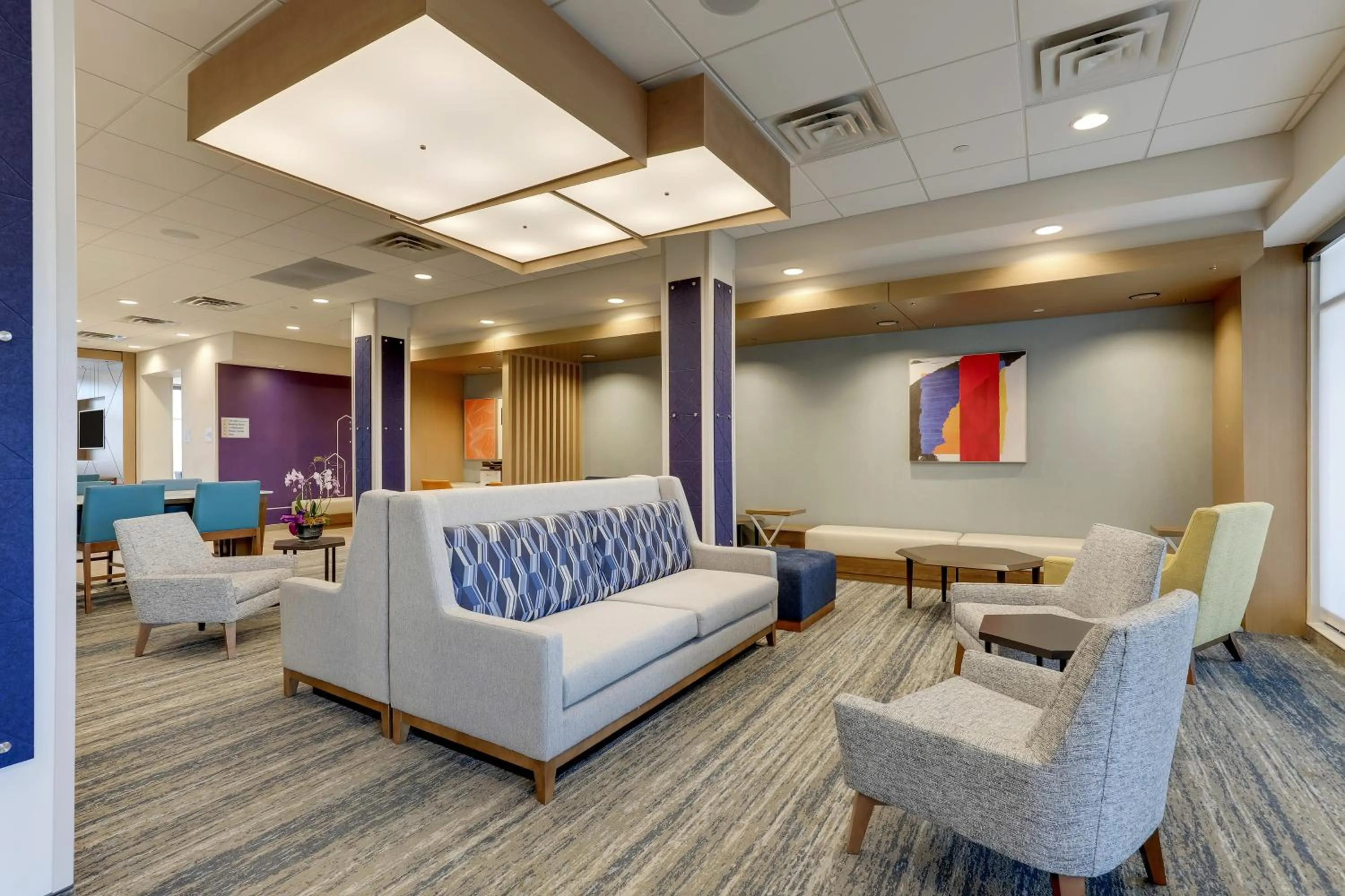 Communal lounge/ TV room in Holiday Inn Express Holly Springs - Raleigh Area by IHG