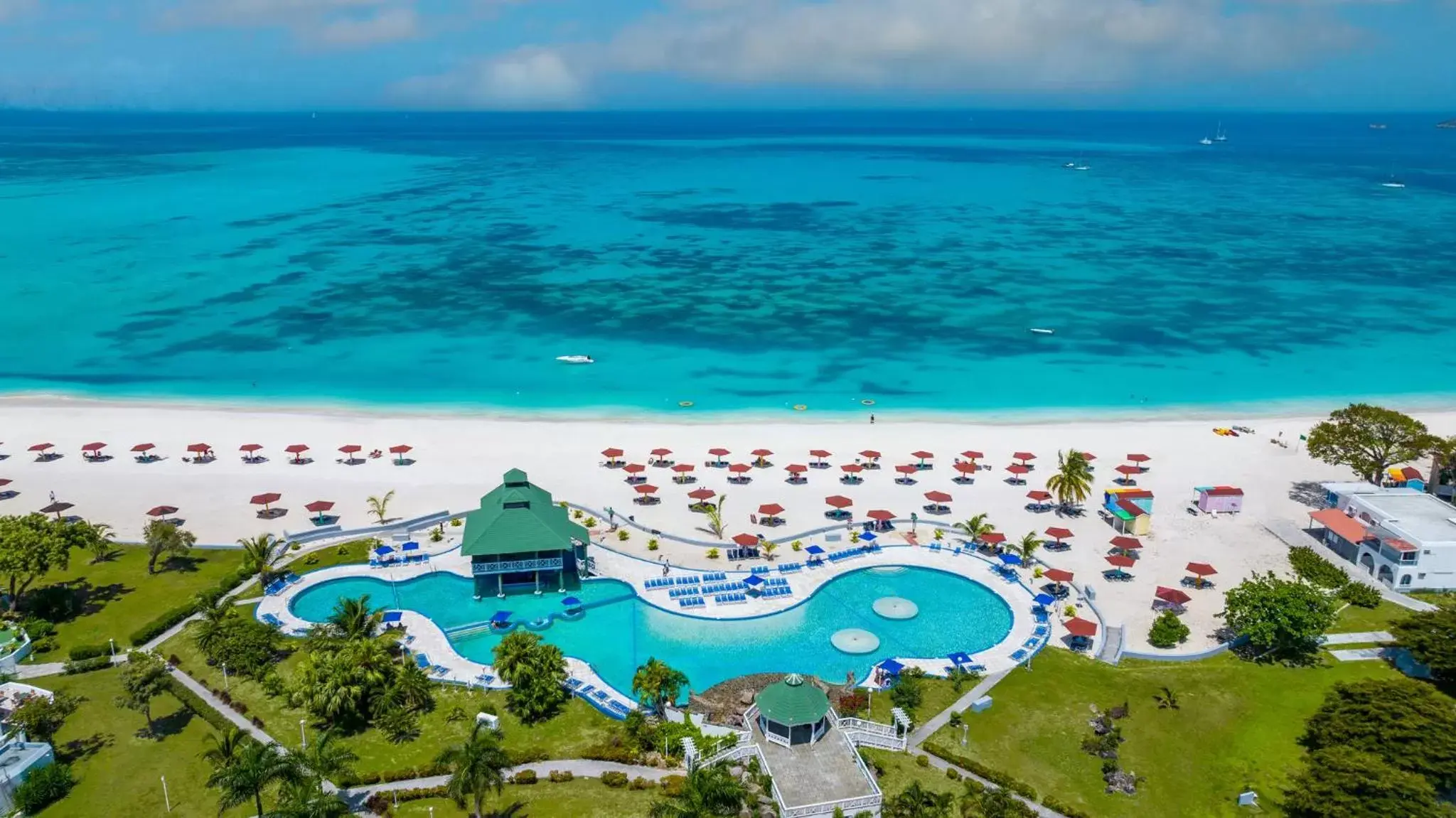 Swimming pool, Bird's-eye View in Jolly Beach Antigua - All Inclusive