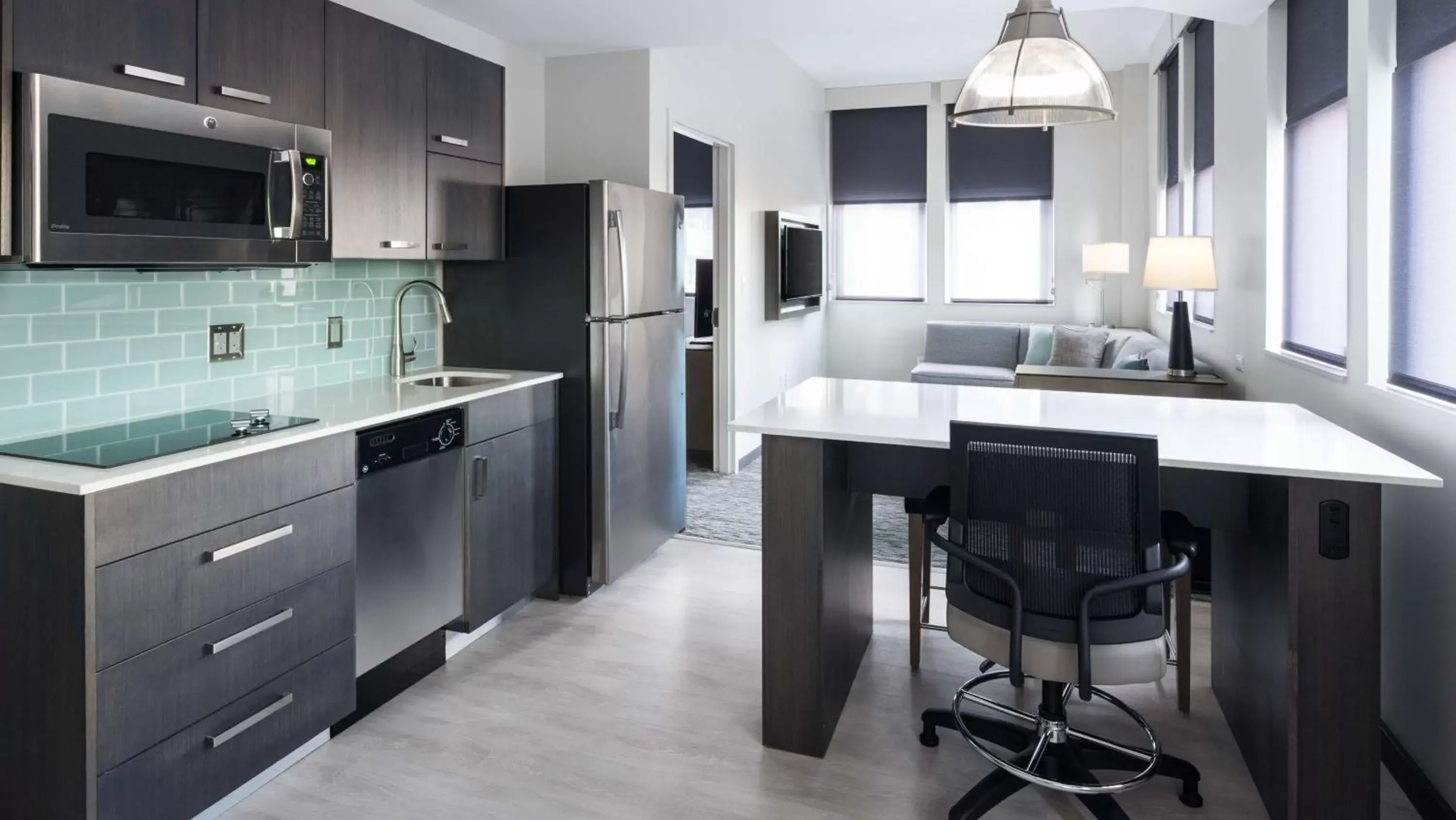 Photo of the whole room, Kitchen/Kitchenette in Hyatt House Jersey City