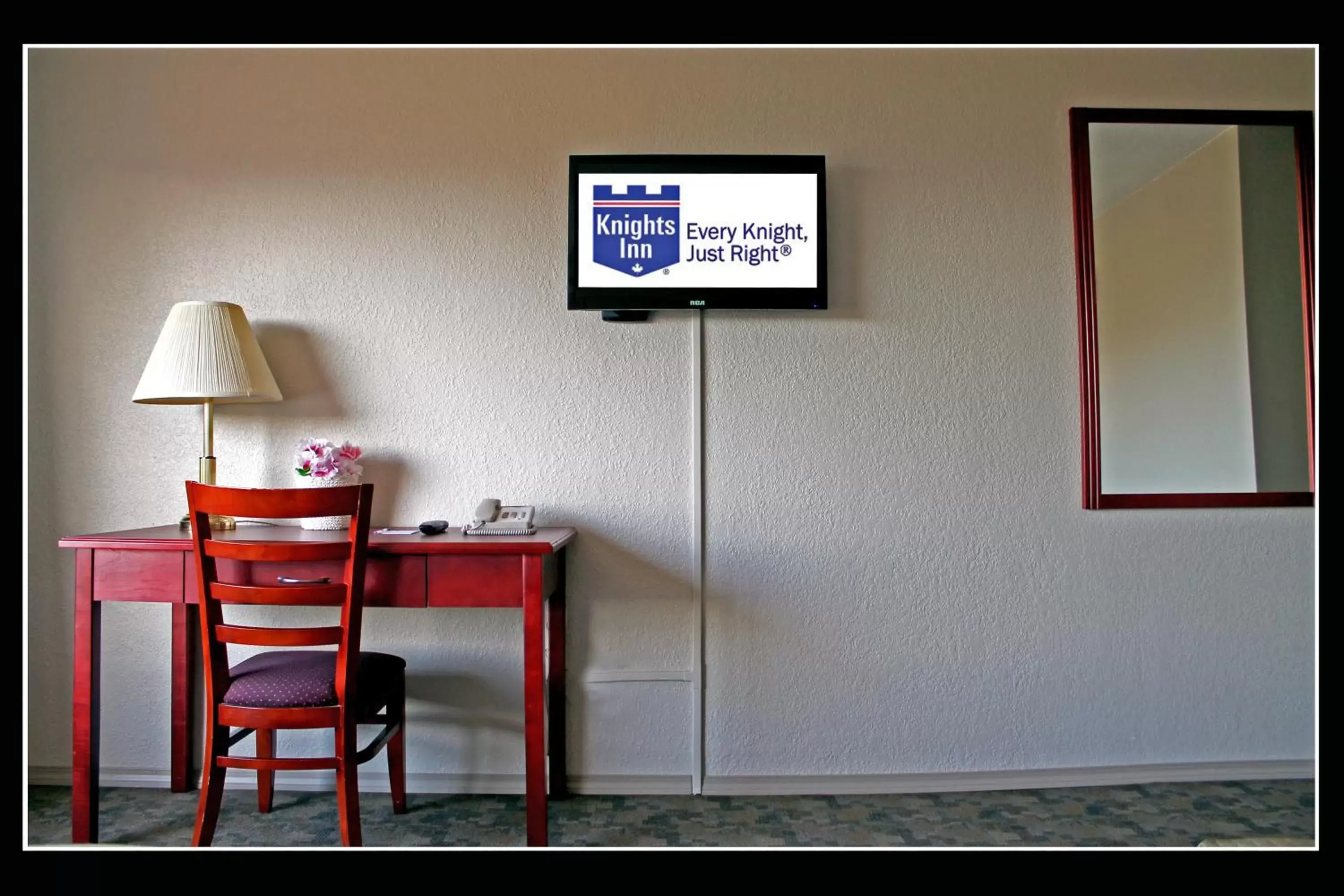 Decorative detail, TV/Entertainment Center in Knights Inn Kamloops