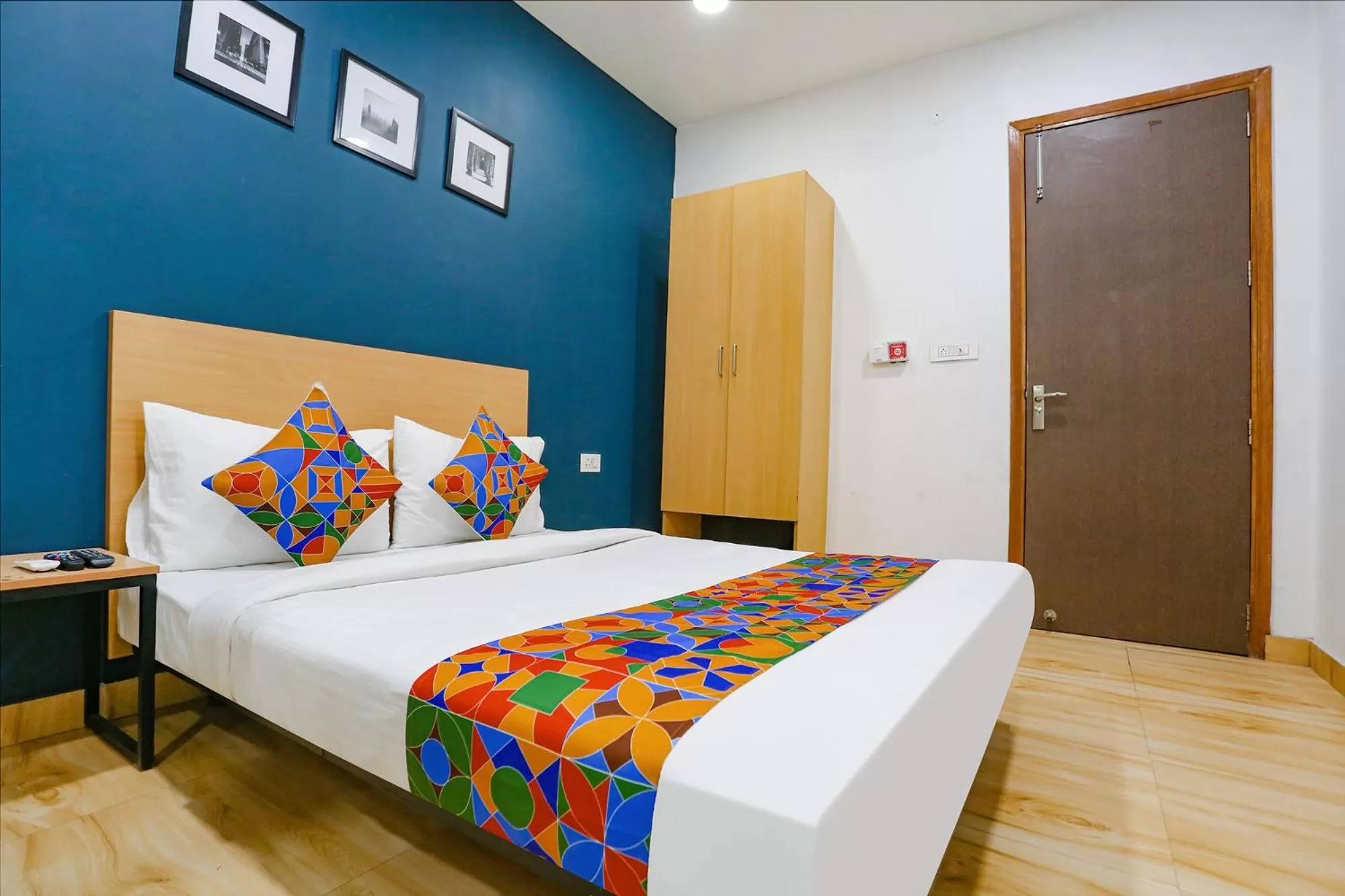 Bed in FabHotel F9 Peeragarhi