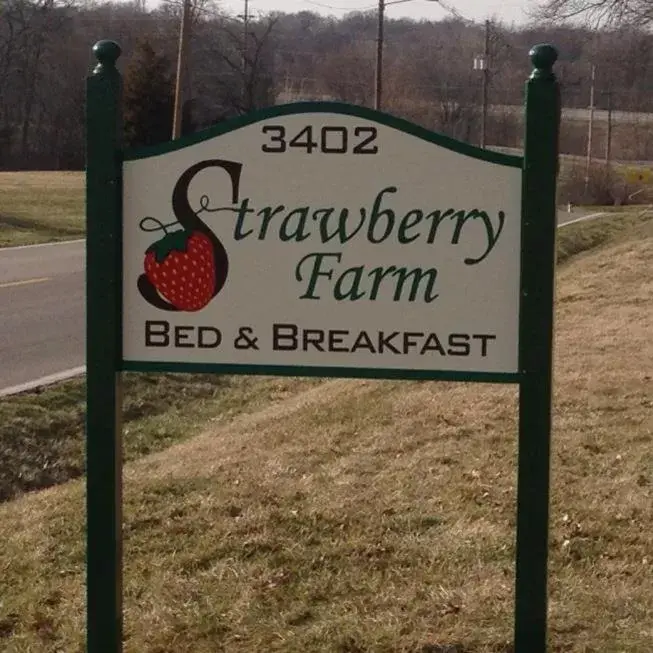 Property Logo/Sign in Strawberry Farm B and B