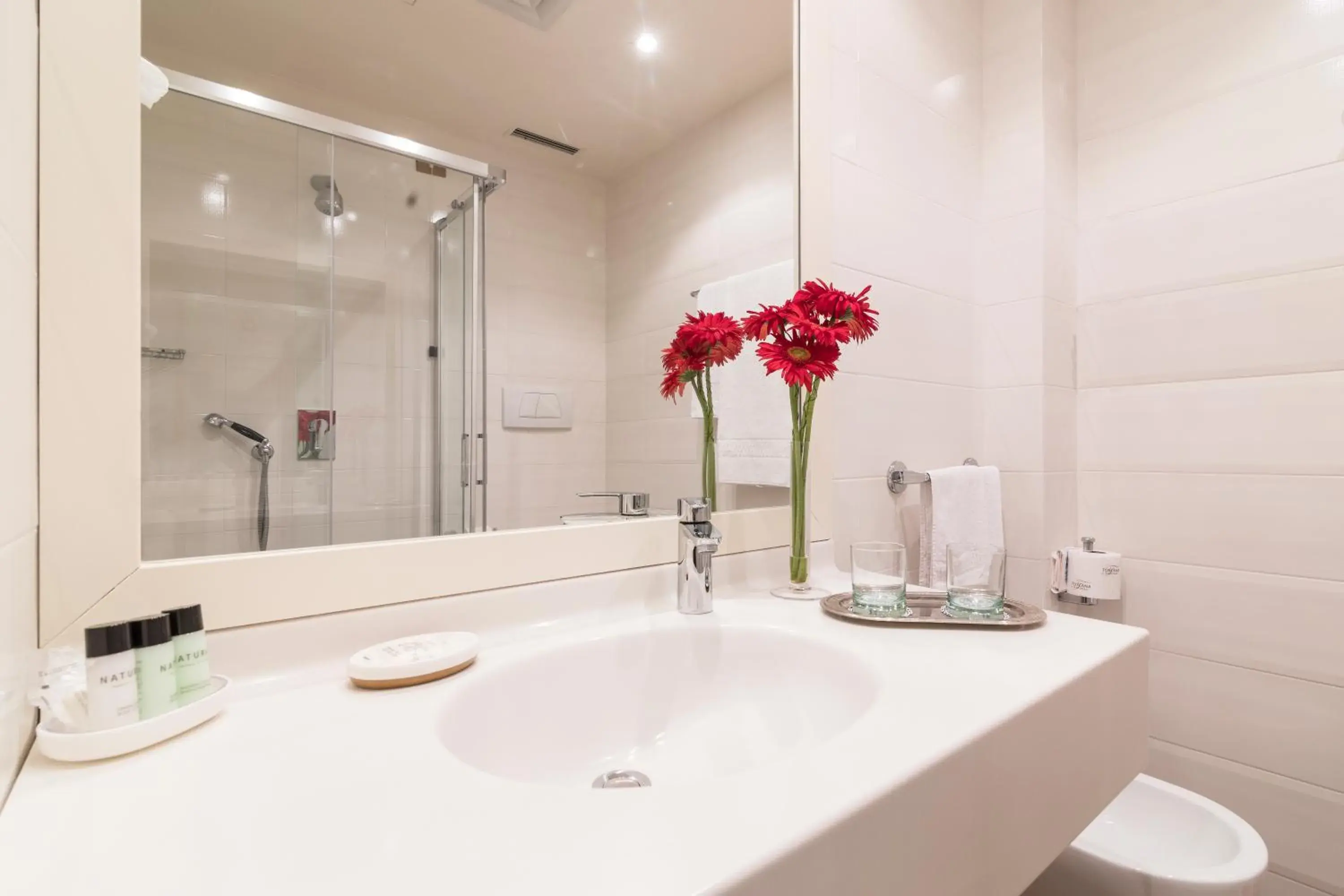 Shower, Bathroom in Relais Santa Chiara Hotel