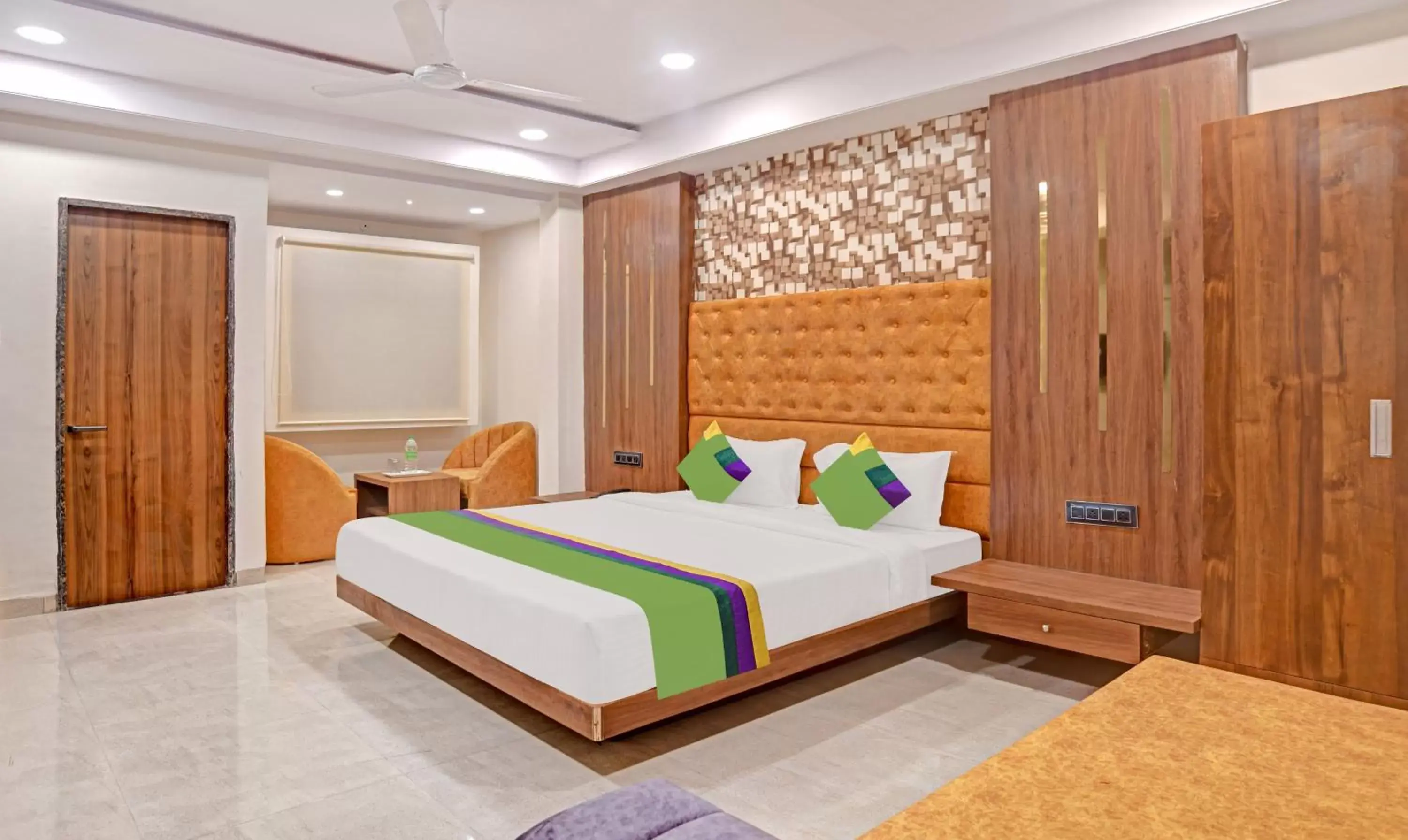 Bedroom, Bed in Treebo Merit Bedroom, Bed in Treebo Merit