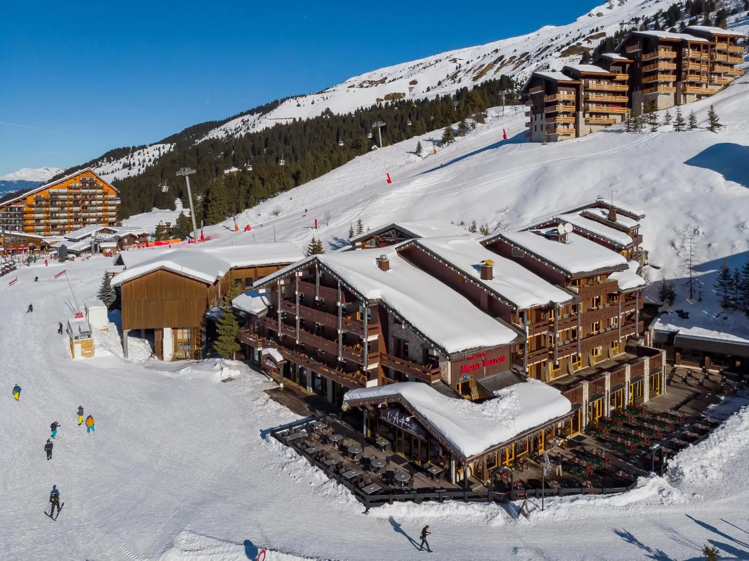 Property building, Winter in Hotel Mont Vallon