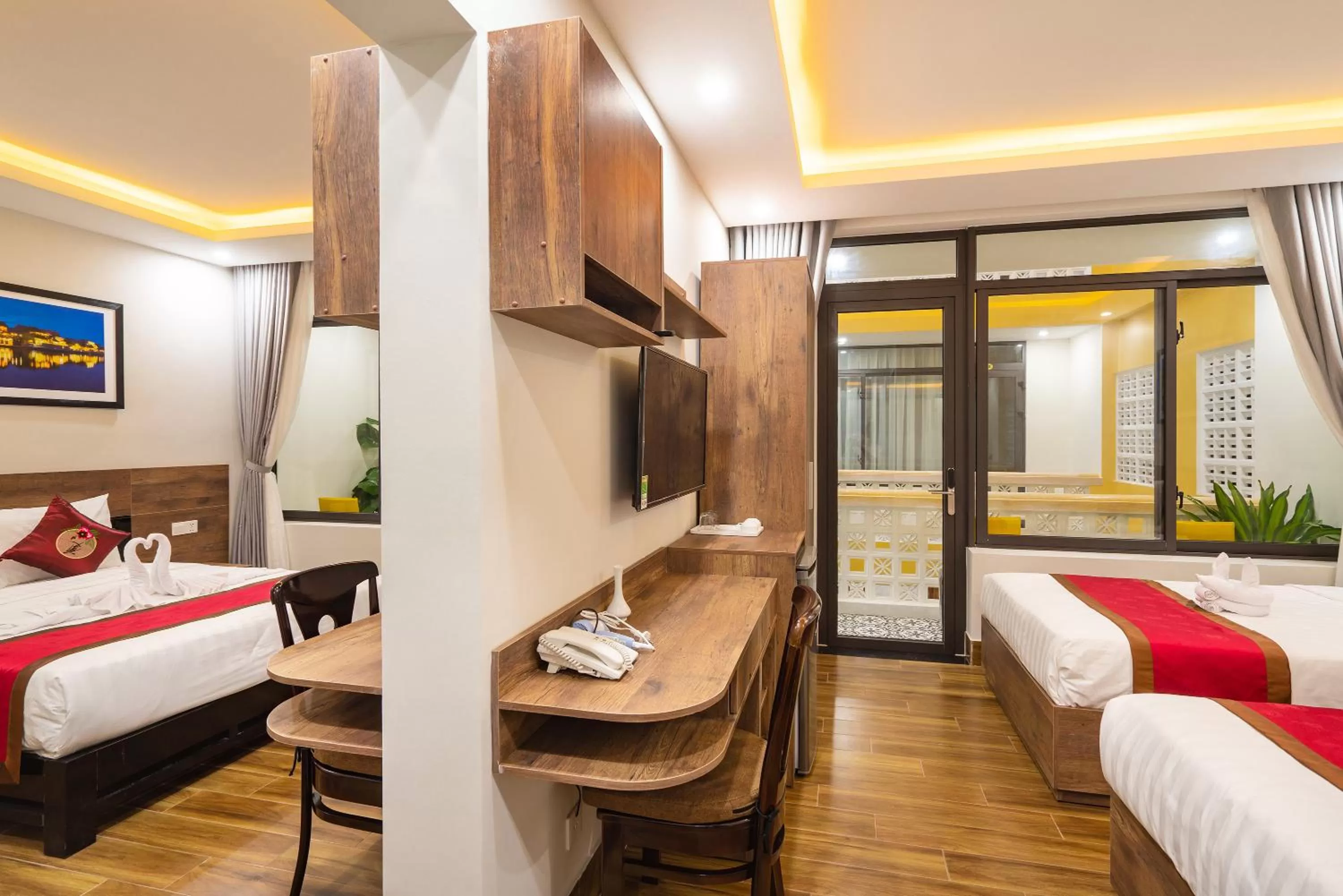 Bed in The Lit Villa Hoi An