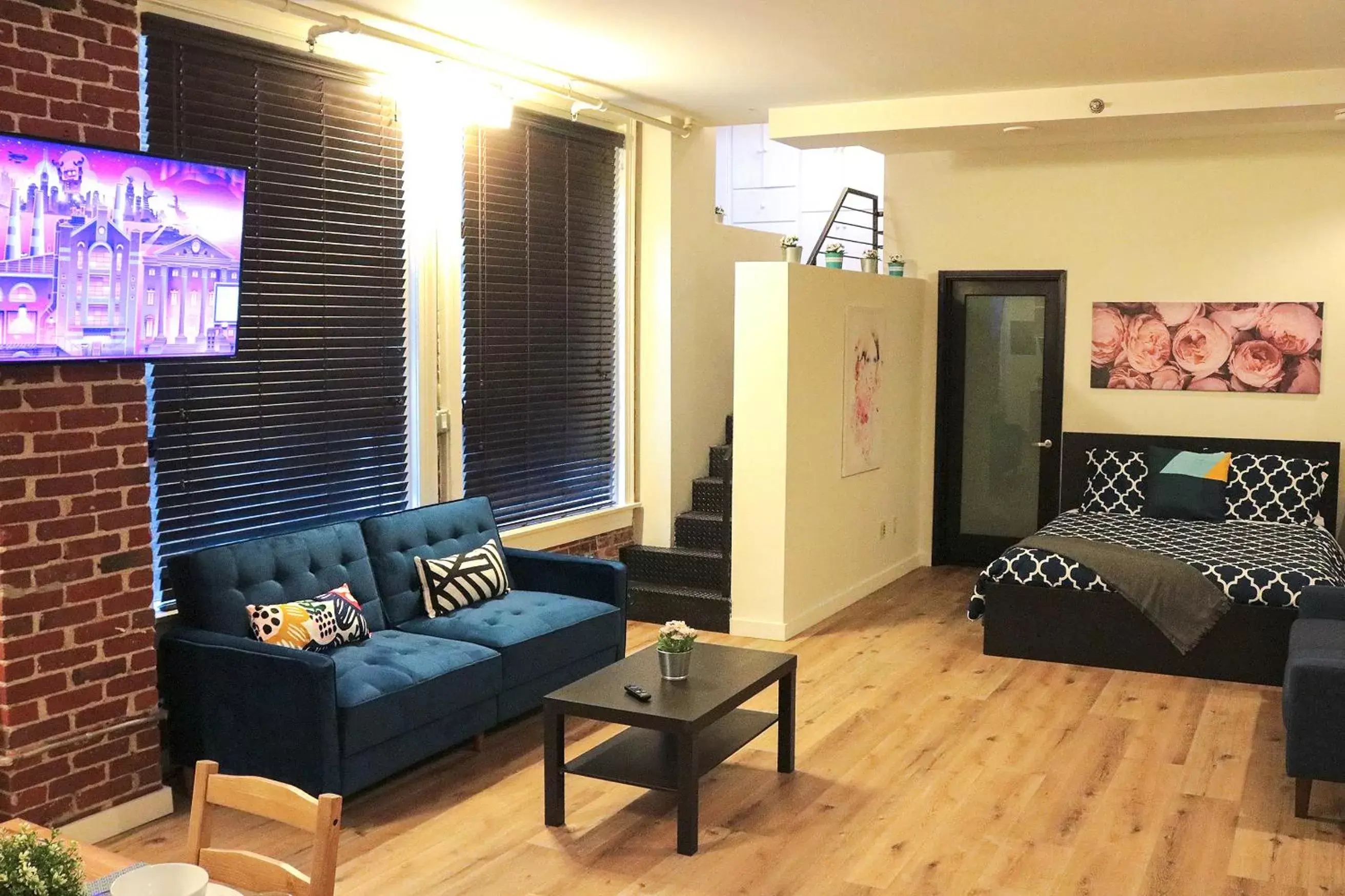 Communal lounge/ TV room in The Haas Suites