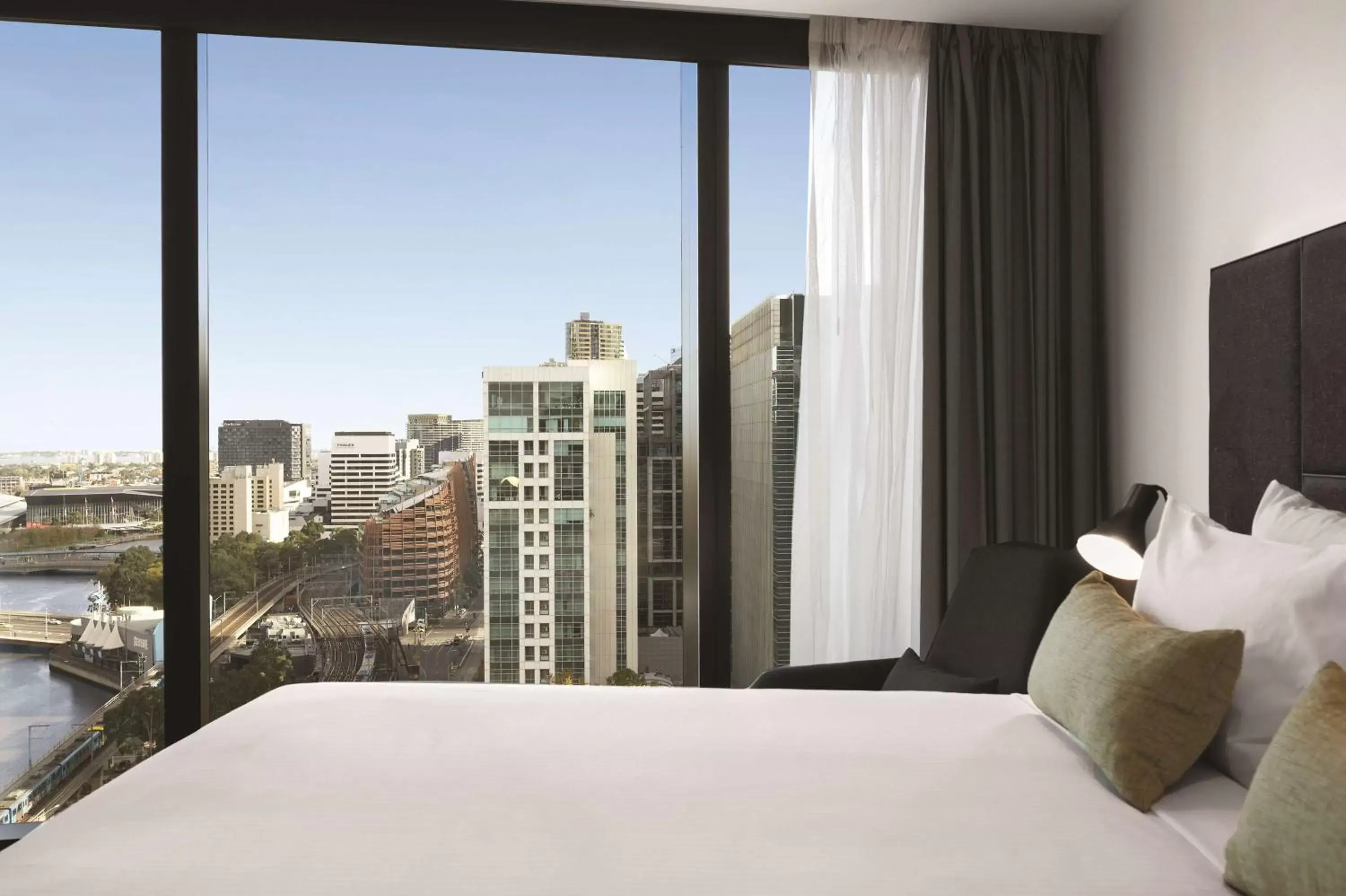 Bedroom in Vibe Hotel Melbourne