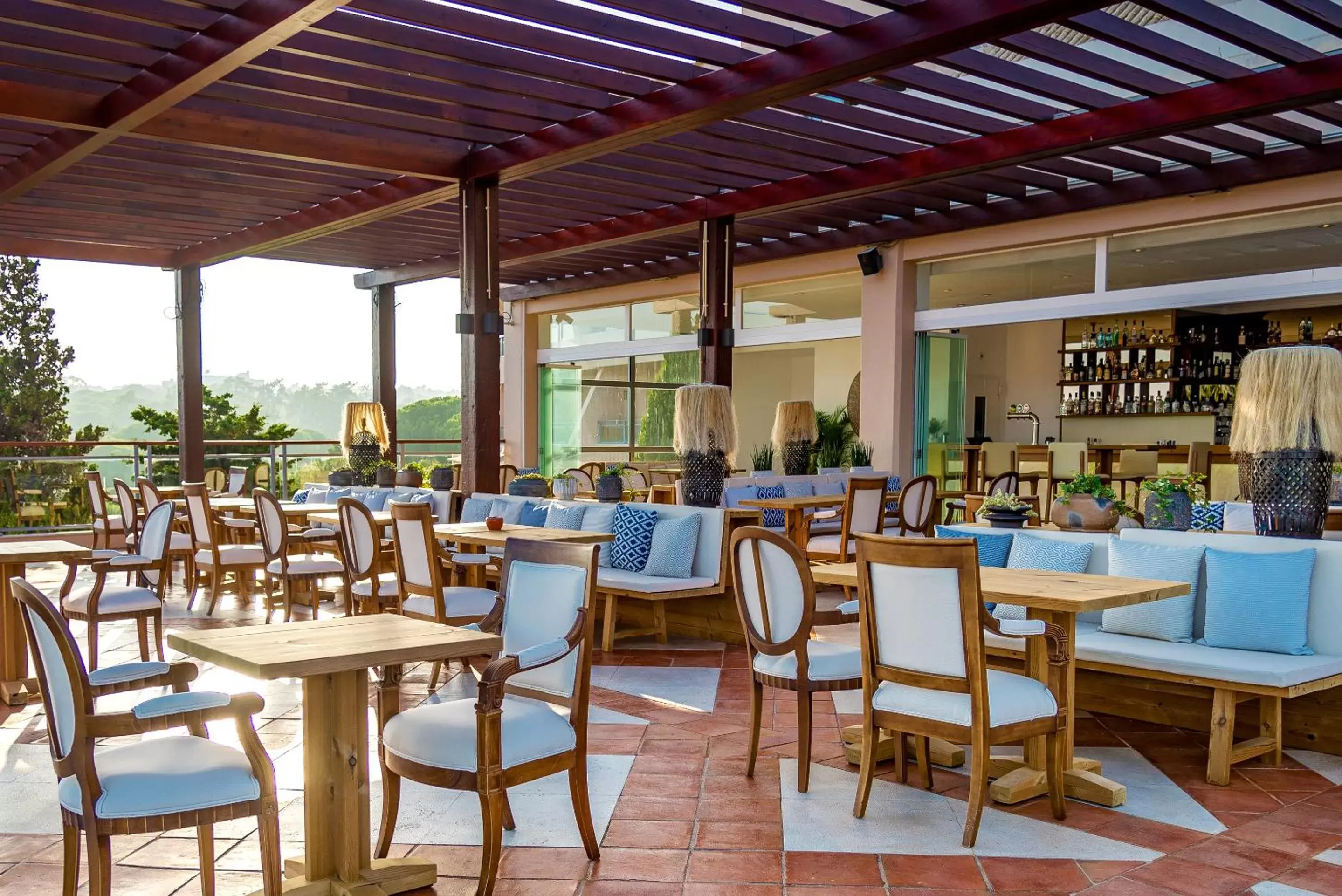 Balcony/Terrace, Restaurant/Places to Eat in Grande Real Santa Eulalia Resort & Hotel Spa