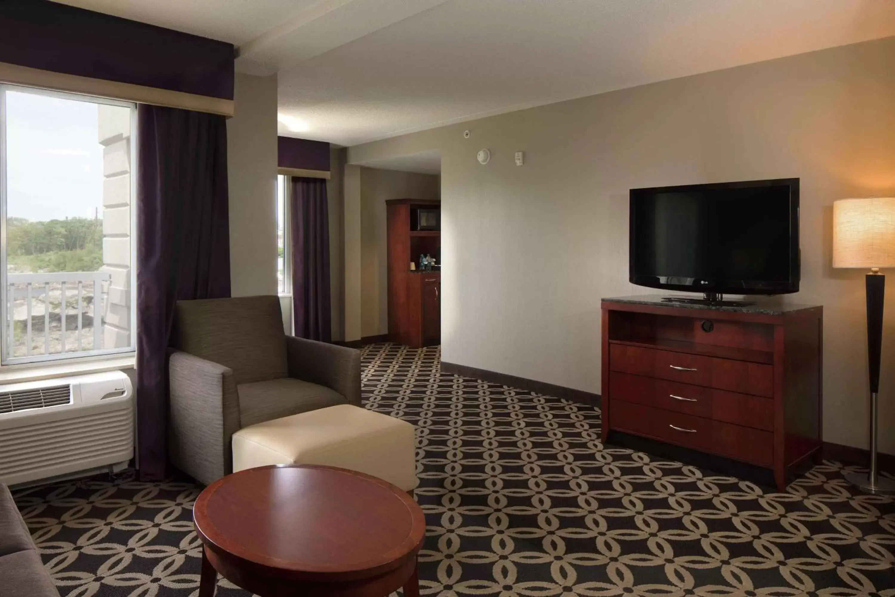 Bedroom, TV/Entertainment Center in Hilton Garden Inn Auburn Riverwatch