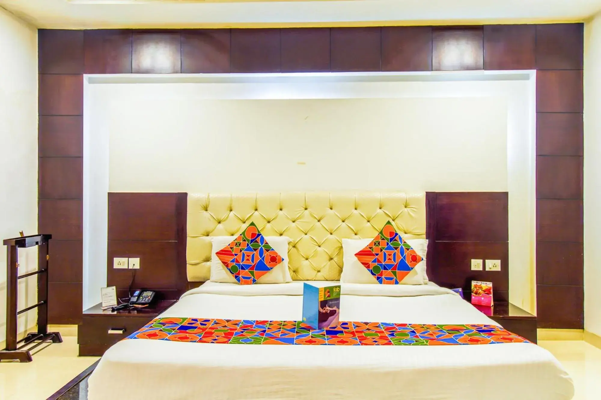 Bed in FabHotel Transit Delhi Airport Mahipalpur