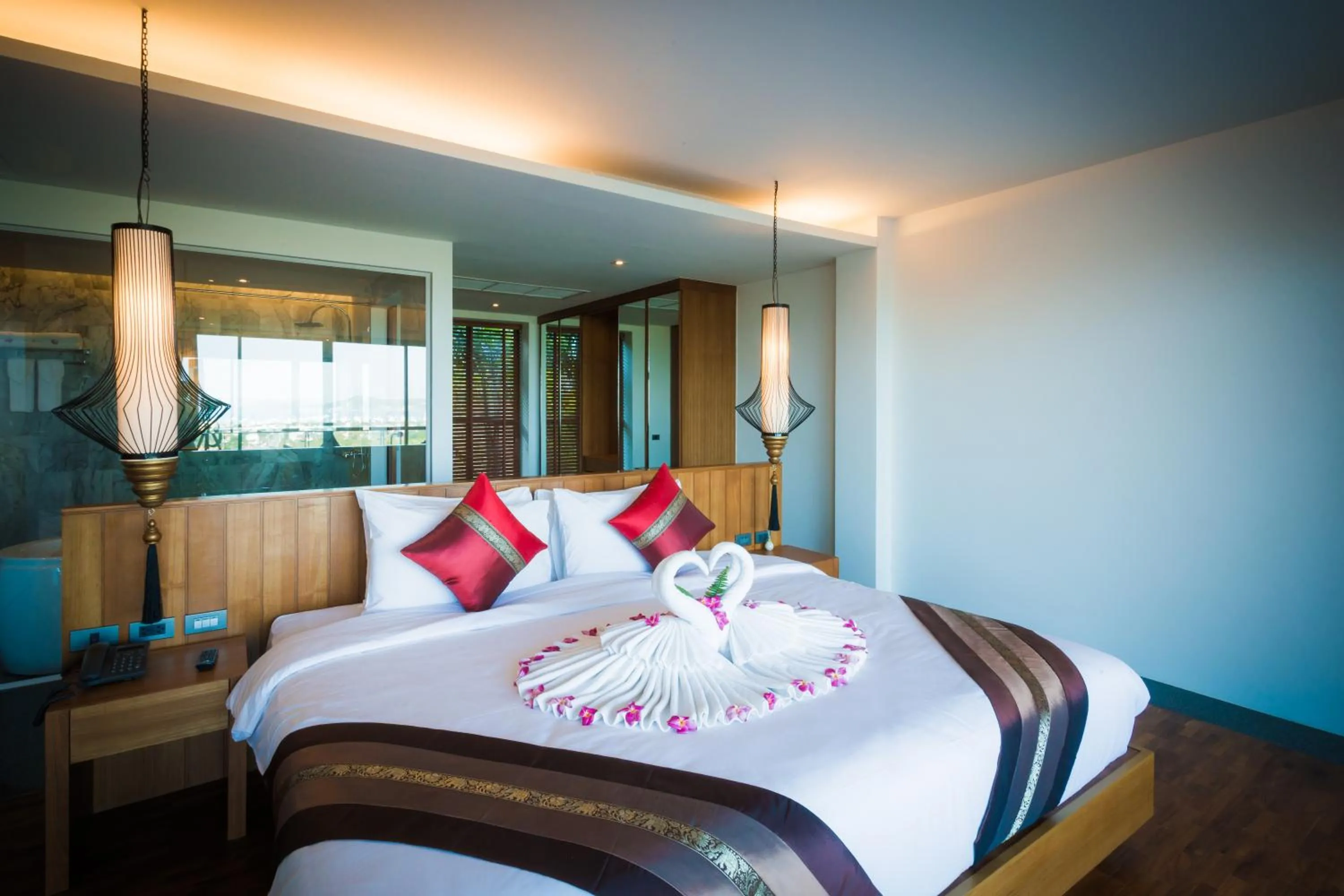 Bed in Chalong Chalet Resort