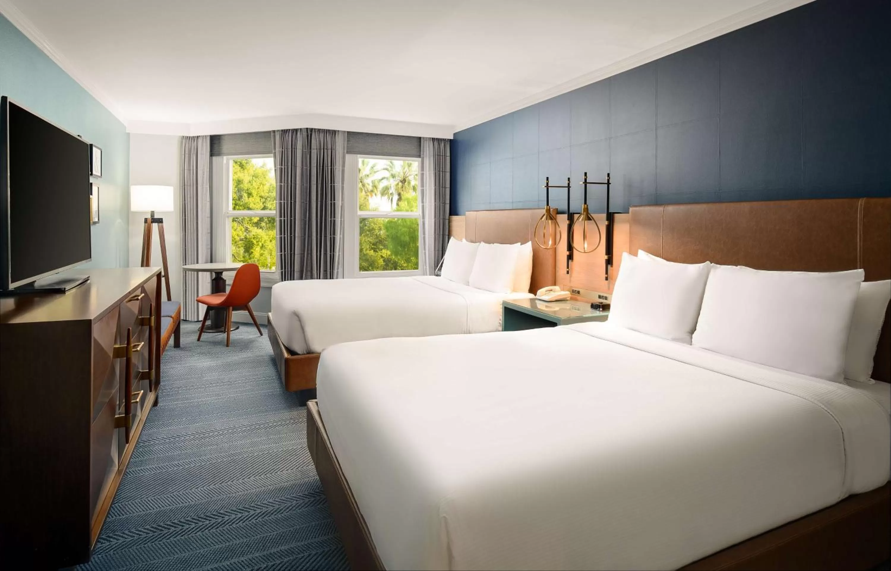 Queen Room with Two Queen Beds - Hearing Accessible in Hayes Mansion San Jose, Curio Collection by Hilton