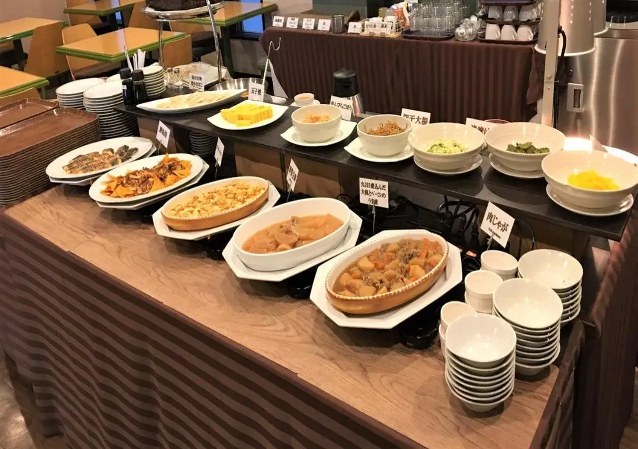 Buffet breakfast in Apa Hotel Hiroshima-Ekimae