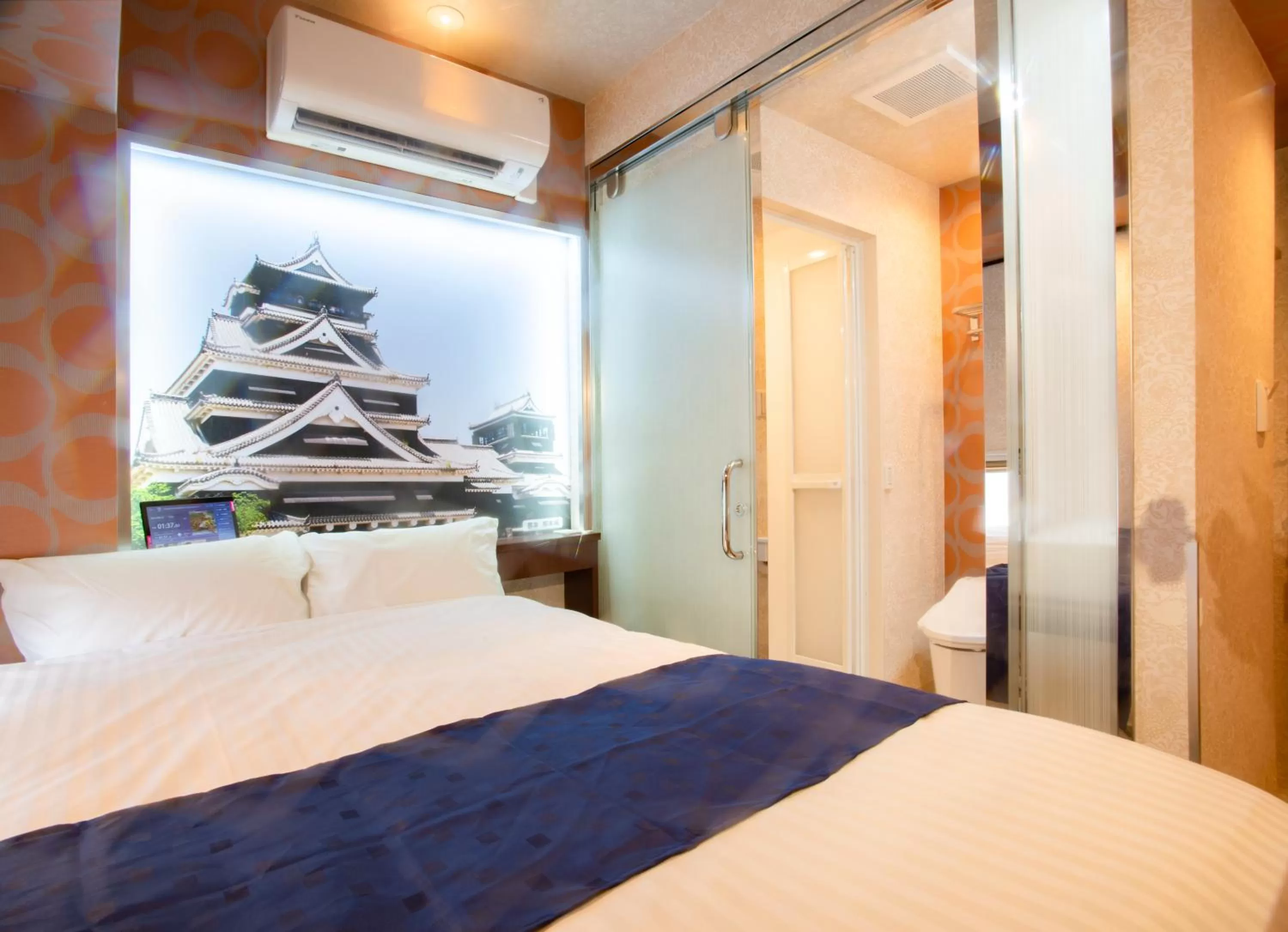 Photo of the whole room, Bed in Hotel Xcell Hiroshima Nagarekawa