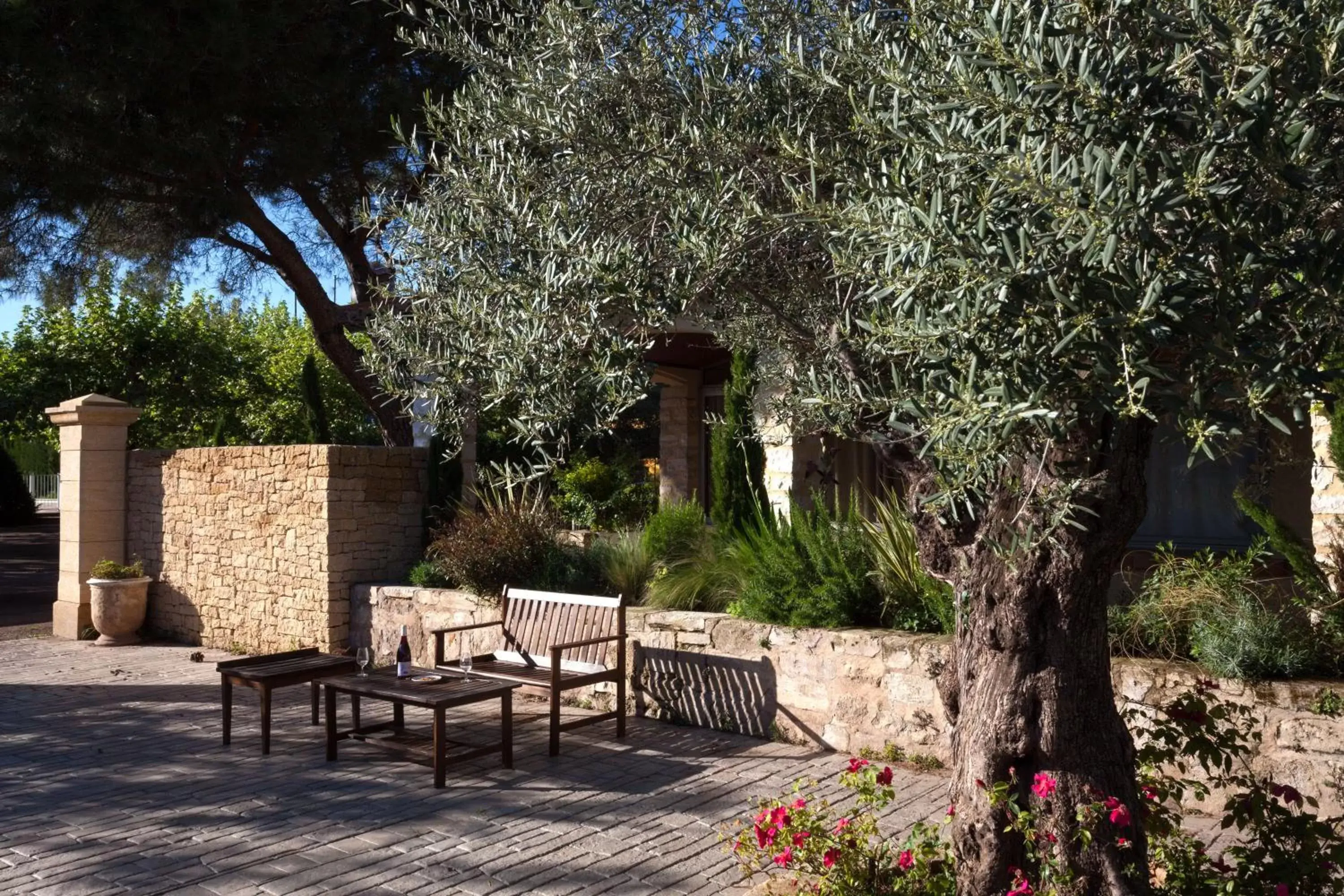 Garden in Logis VIGNES BLANCHES*** Hôtel Cosy et restaurant de terroir