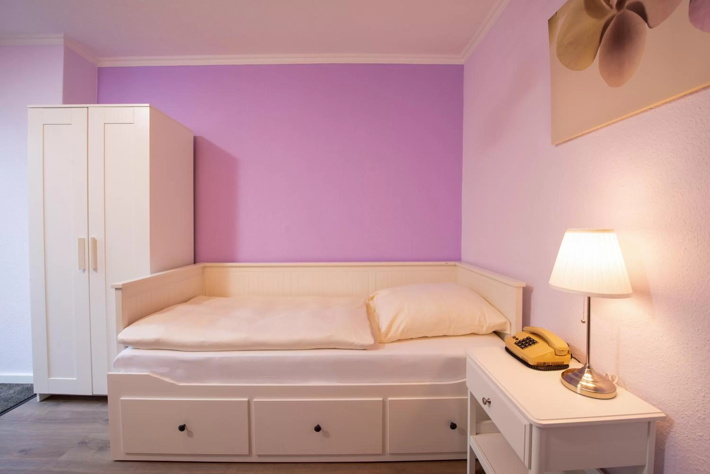 Bed in Hotel Heldt Dependance