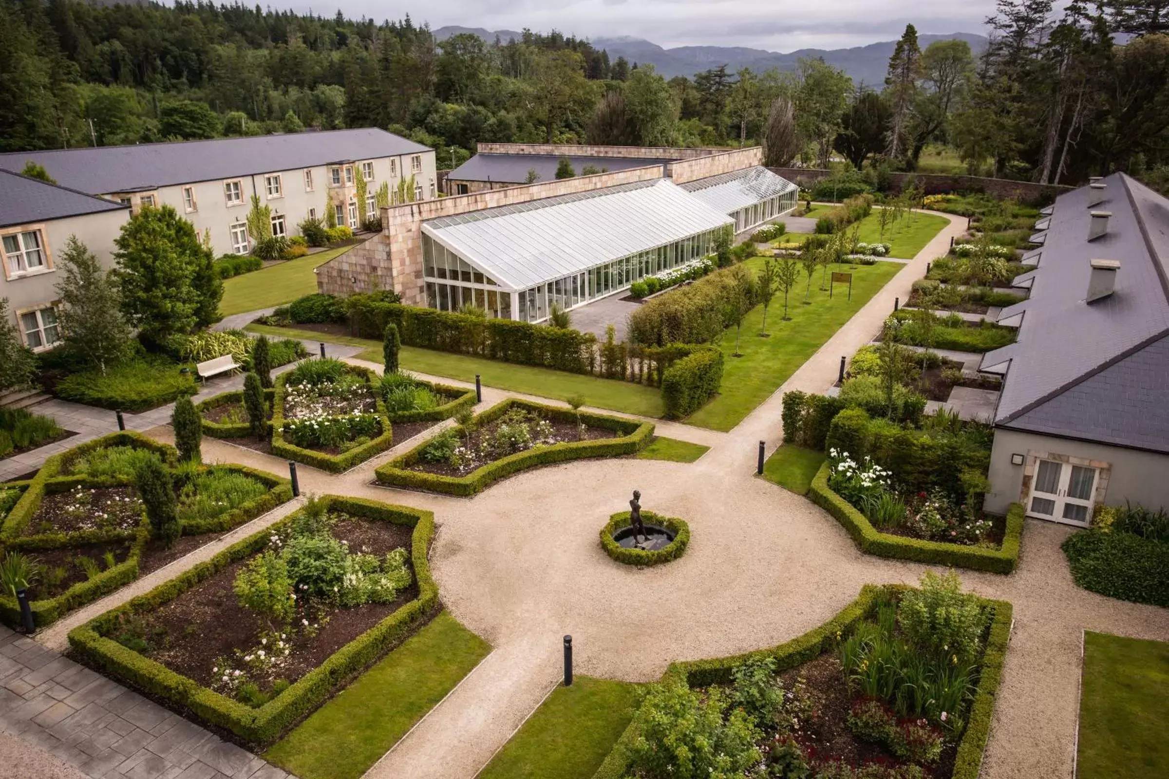 Garden, Bird's-eye View in Lough Eske Castle