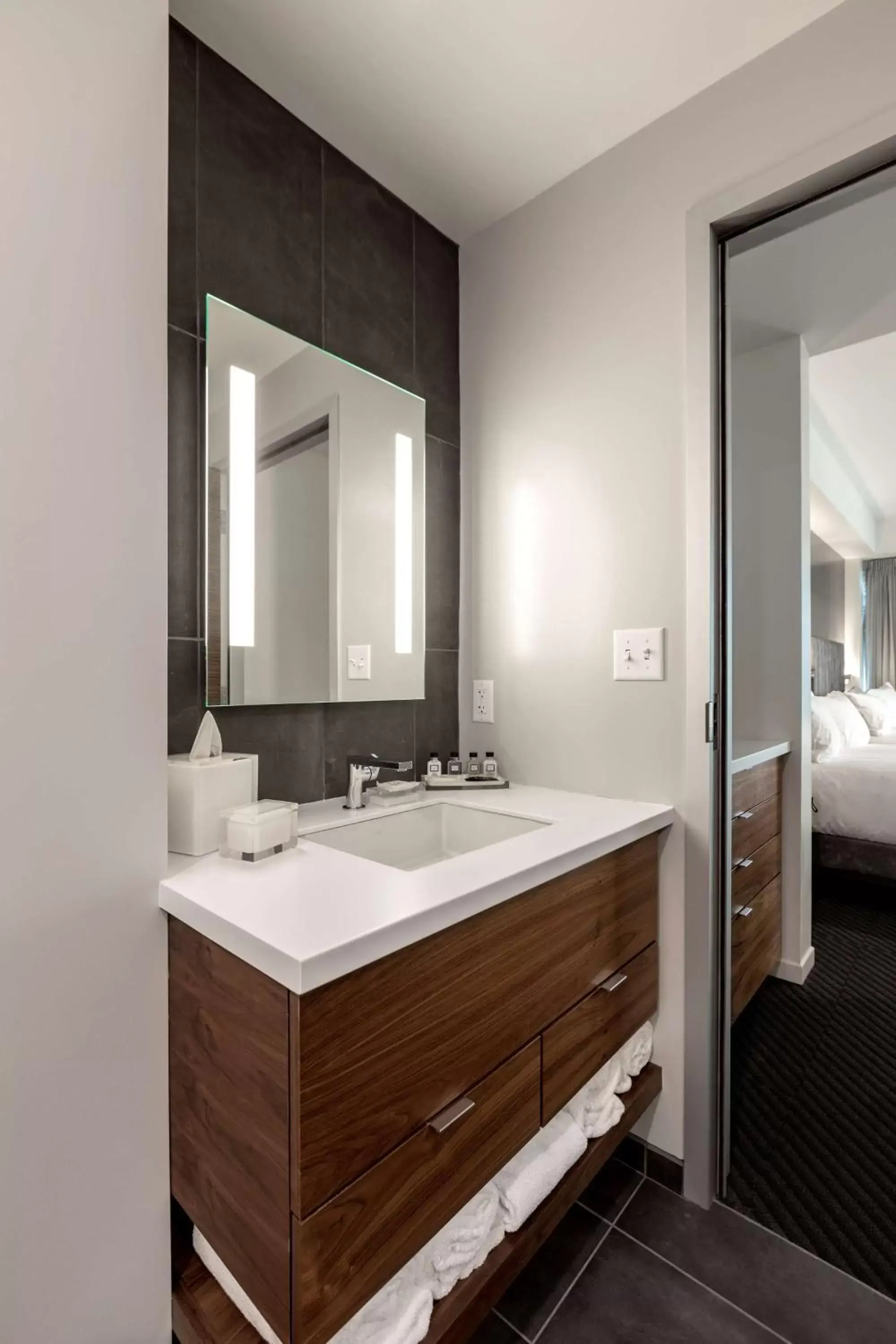 Bathroom in Hotel Chauncey Iowa City, Tapestry Collection by Hilton Bathroom in Hotel Chauncey Iowa City, Tapestry Collection by Hilton