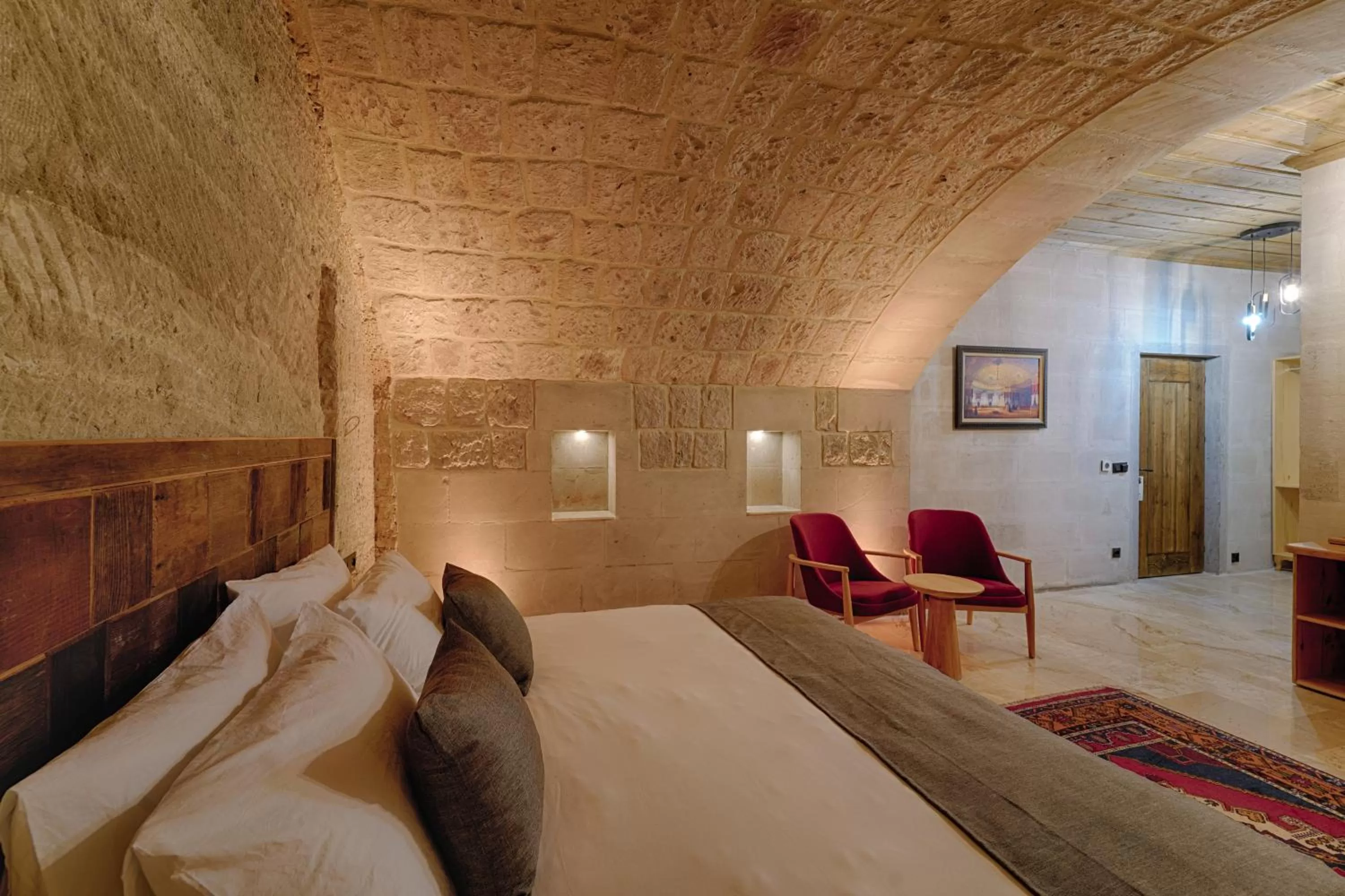 Bed in Concept Cave House