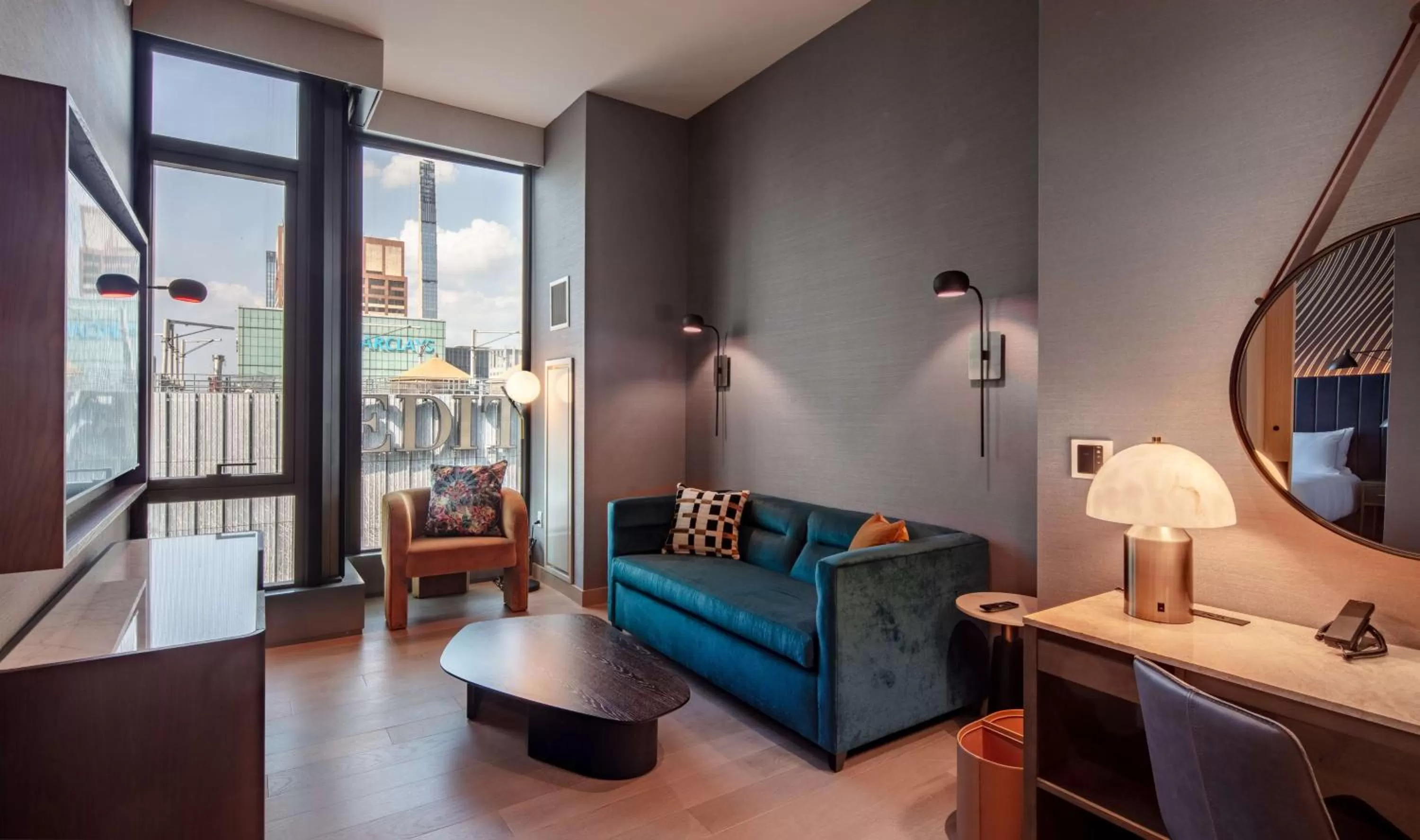 Living room in Tempo By Hilton New York Times Square